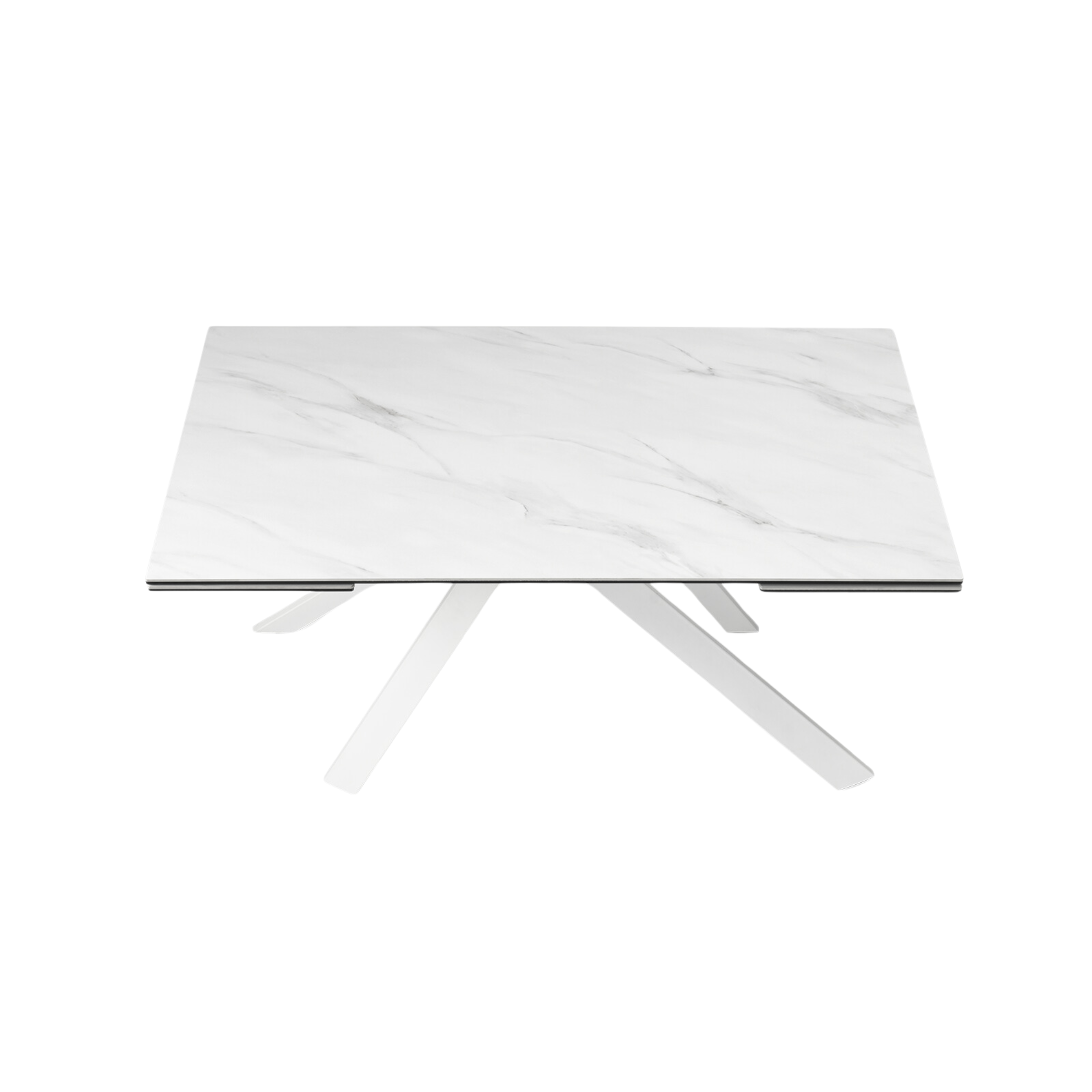 "Caio" modern extendable dining table with porcelain stoneware top