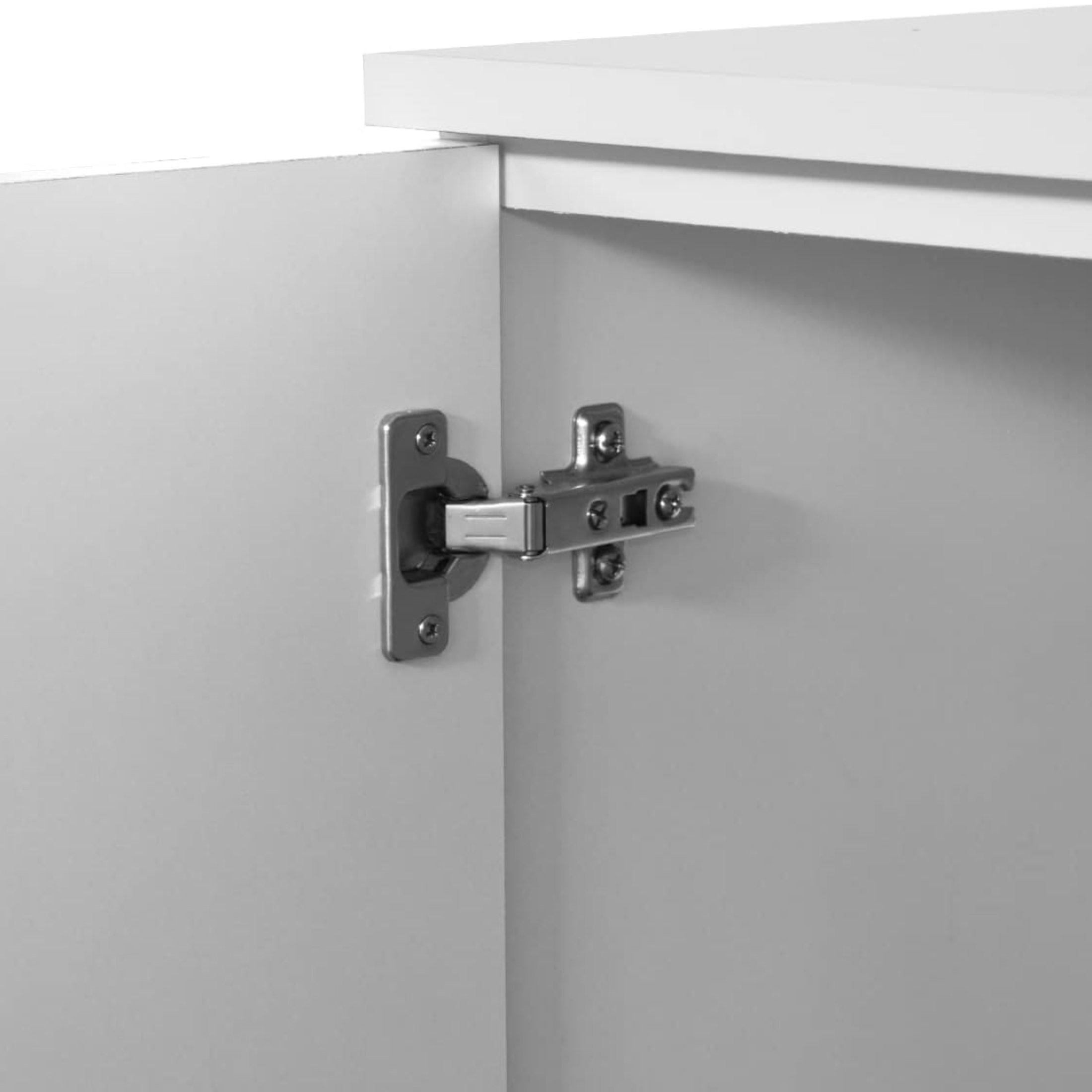 White wooden wardrobe "Modern2" with 2 doors and 2 drawers, clothes hangers, 91x52 cm, 210h