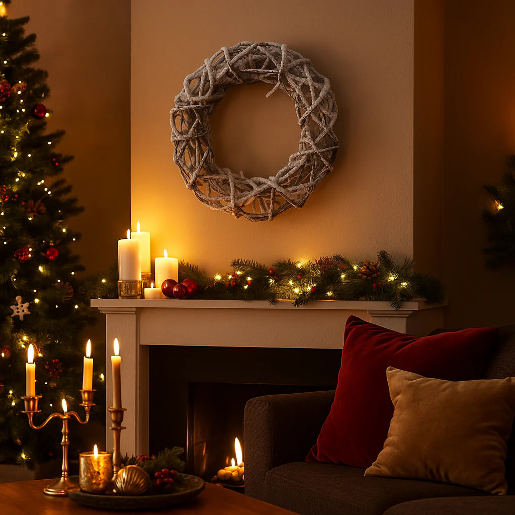 High quality PVC Christmas garland, 500 cm realistic decoration, 380 branches