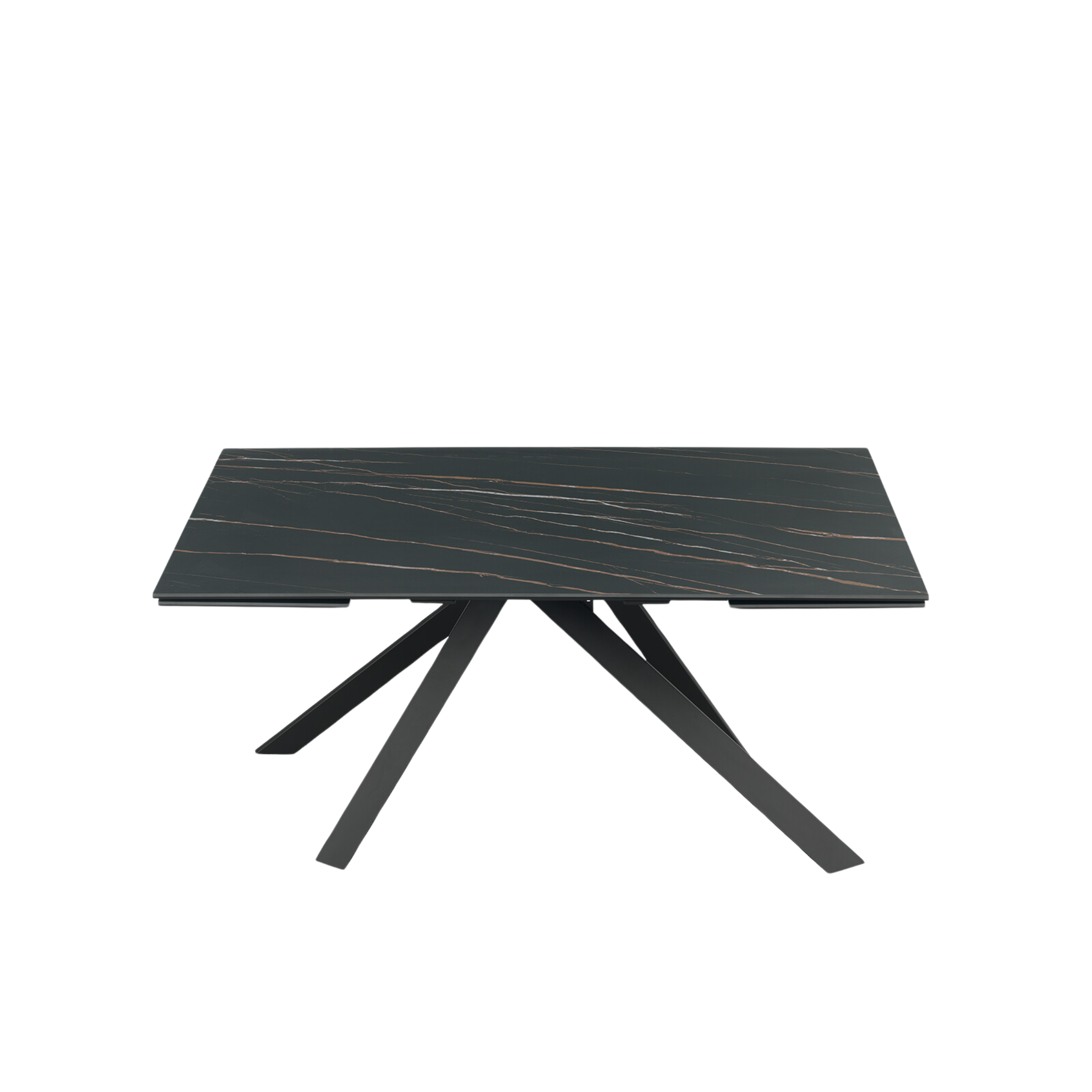 "Caio" modern extendable dining table with porcelain stoneware top