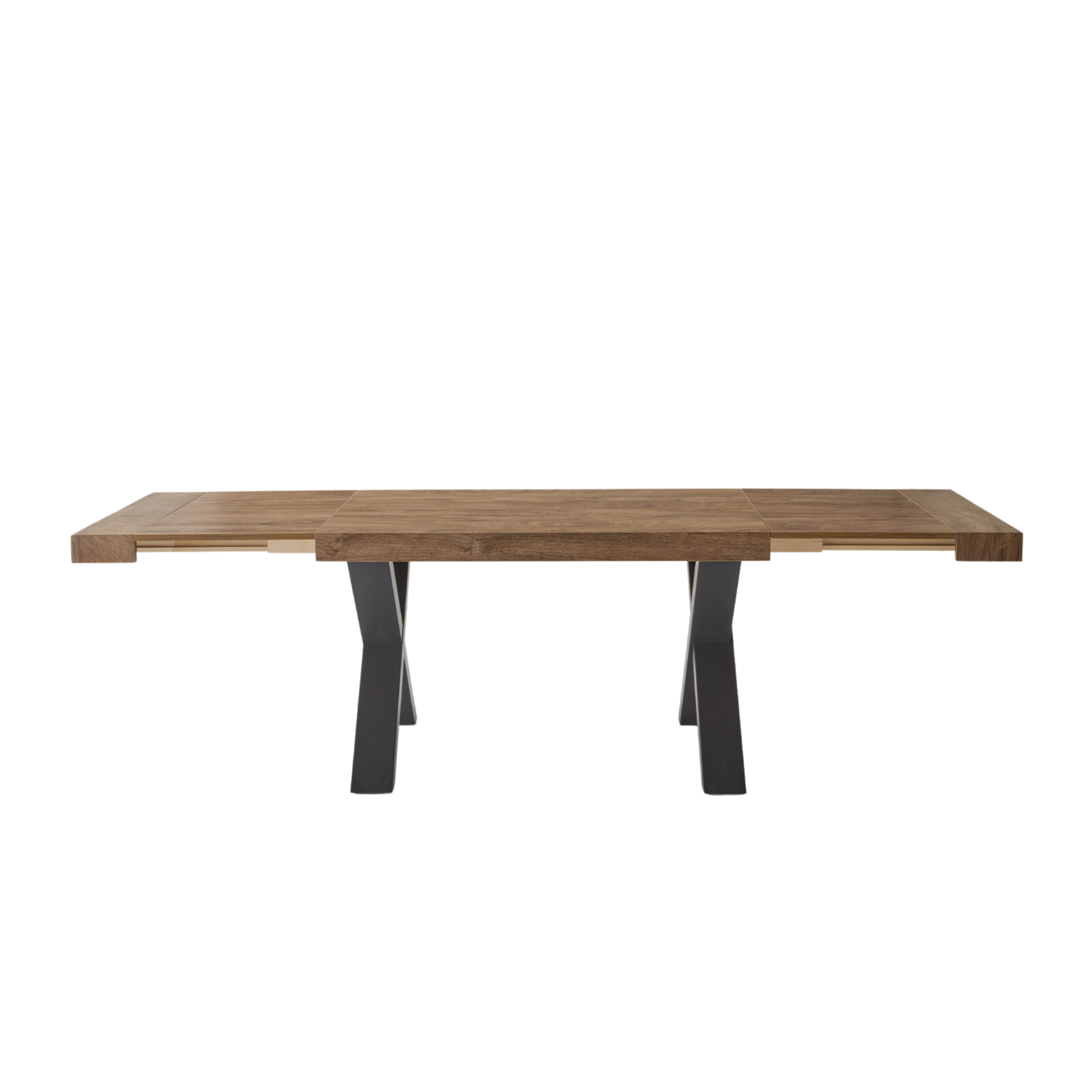 "Barton" extendable dining table with wood-effect laminate extensions, 160/260x90 cm, 76h