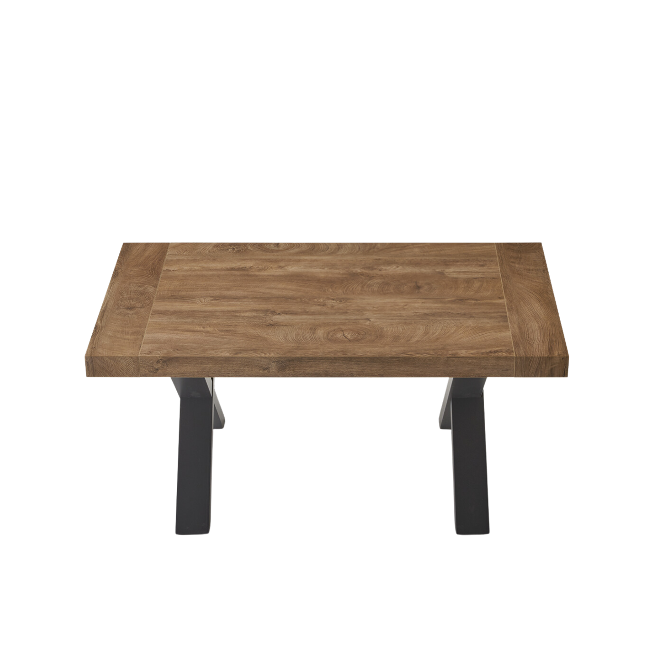 "Barton" extendable dining table with wood-effect laminate extensions, 160/260x90 cm, 76h