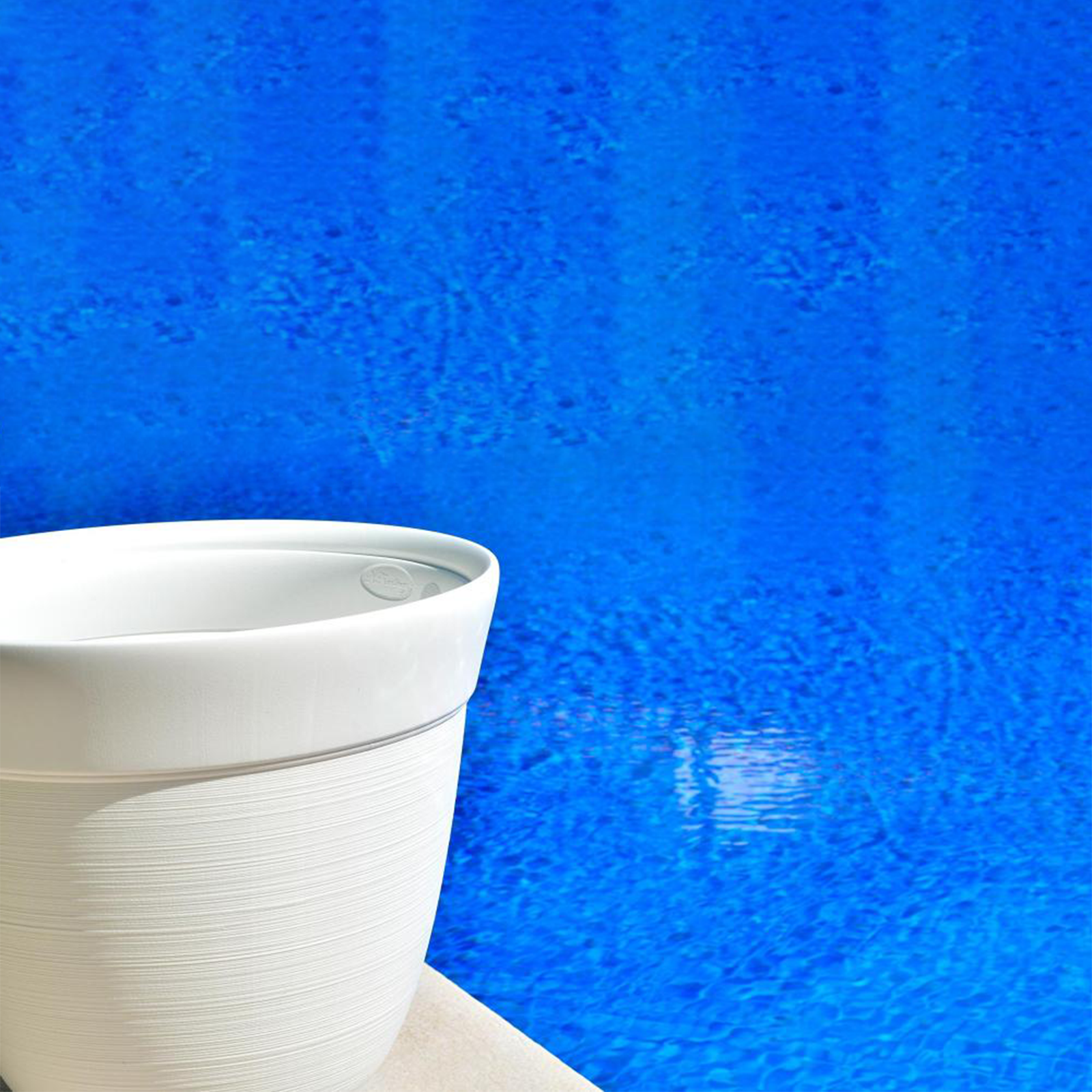 Vaso in resina conca Dora per esterno senza sottovaso con riserva d'acqua