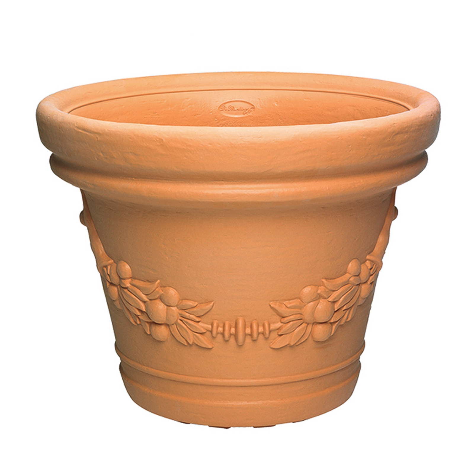 Vaso in resina impruneta Elios per esterno con sottovaso con riserva d'acqua