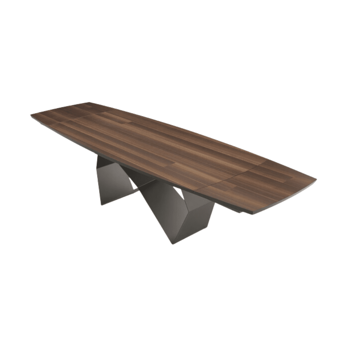 Tavolo allungabile da pranzo "Reina" con base in metallo e piano in rovere cm 200/300x100 75h - MondoViro