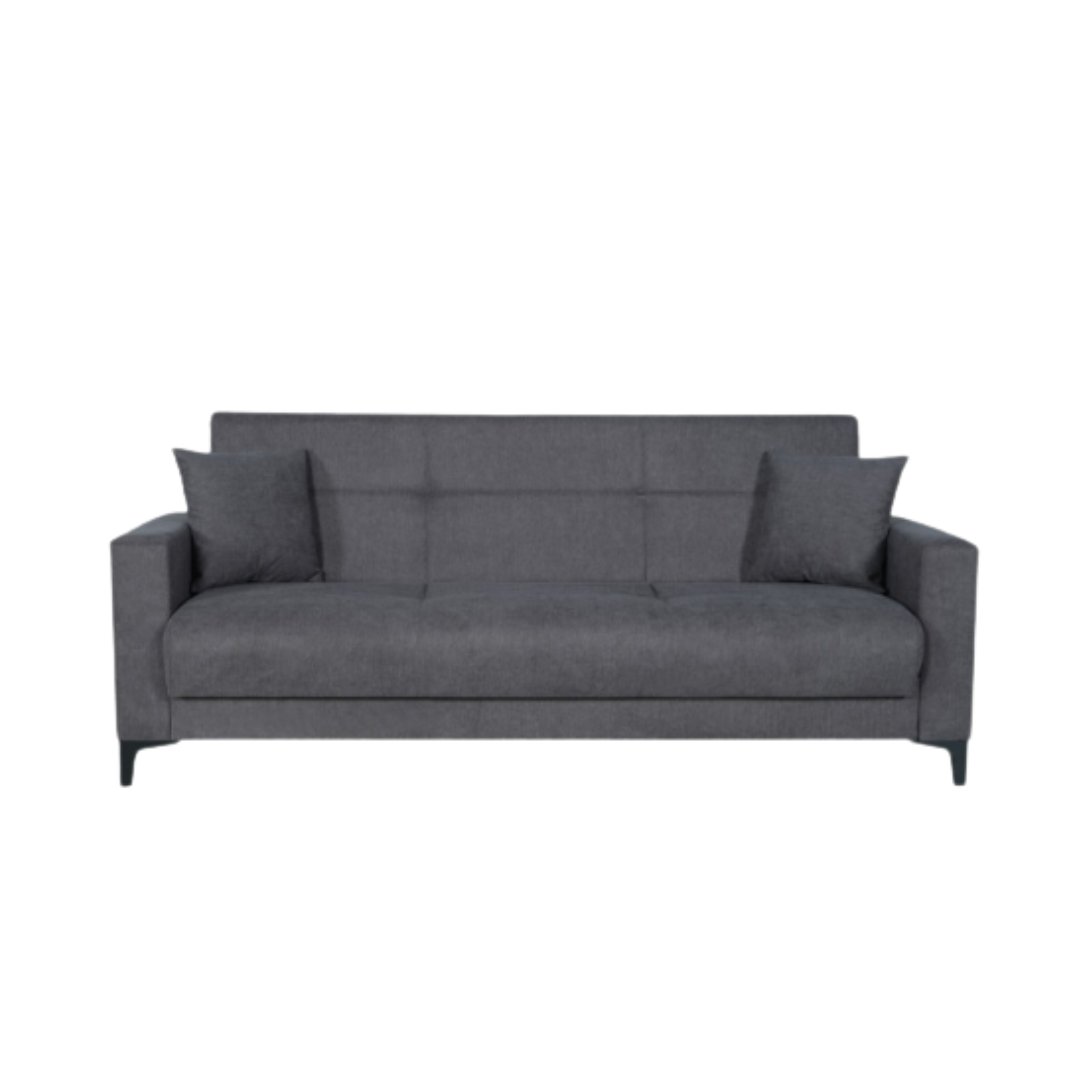 "Bravo Bacos" fabric sofa with storage drawer and two cushions