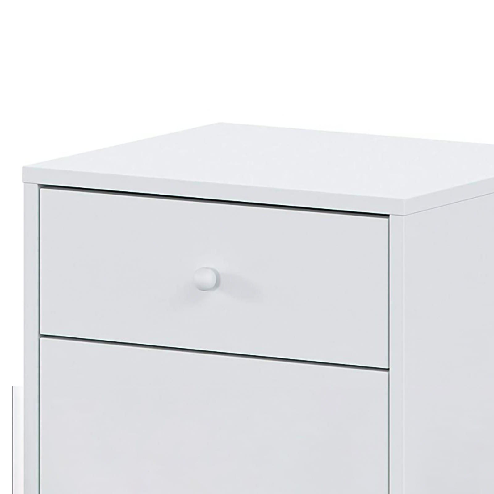 Set mobili per camera da letto Sweet cassettiera e comodino in truciolare bianco