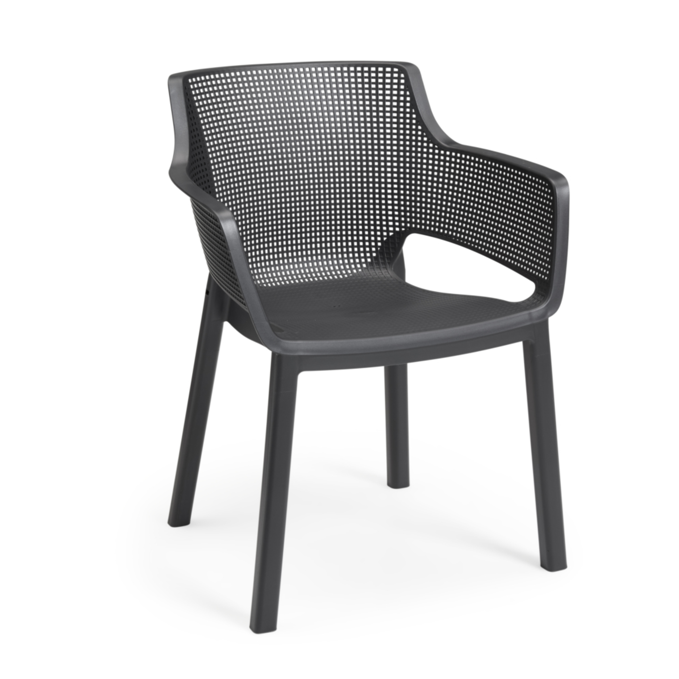 Set of 6 modern outdoor chairs "Vancouver" in resin 57.7x62.5 cm 79h
