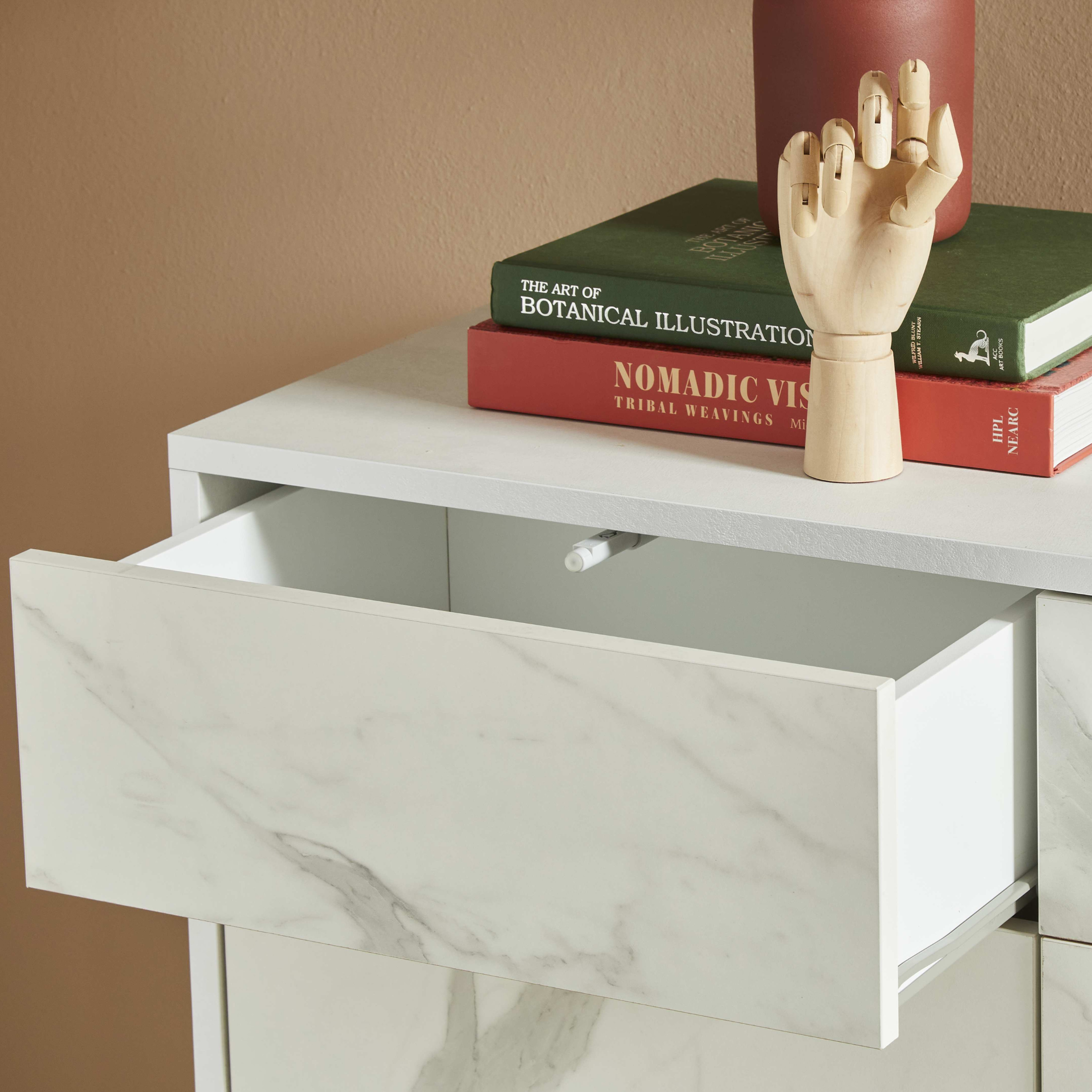 Wooden cabinet 3 doors 3 drawers "Angy" push drawer cm 164x41 92h