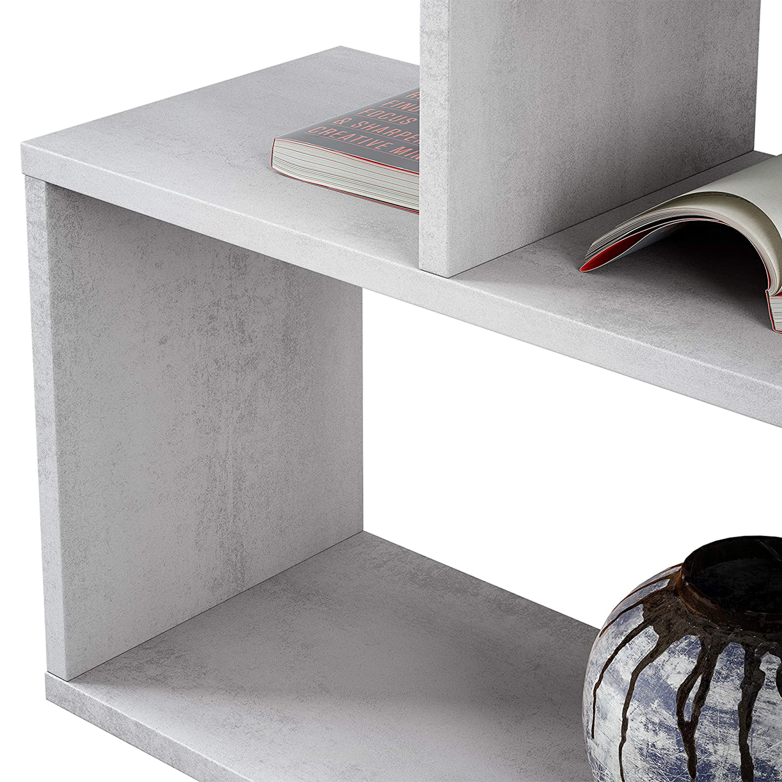 Libreria alta a giorno Athena con 6 ripiani in truciolato cm 80x25 192h