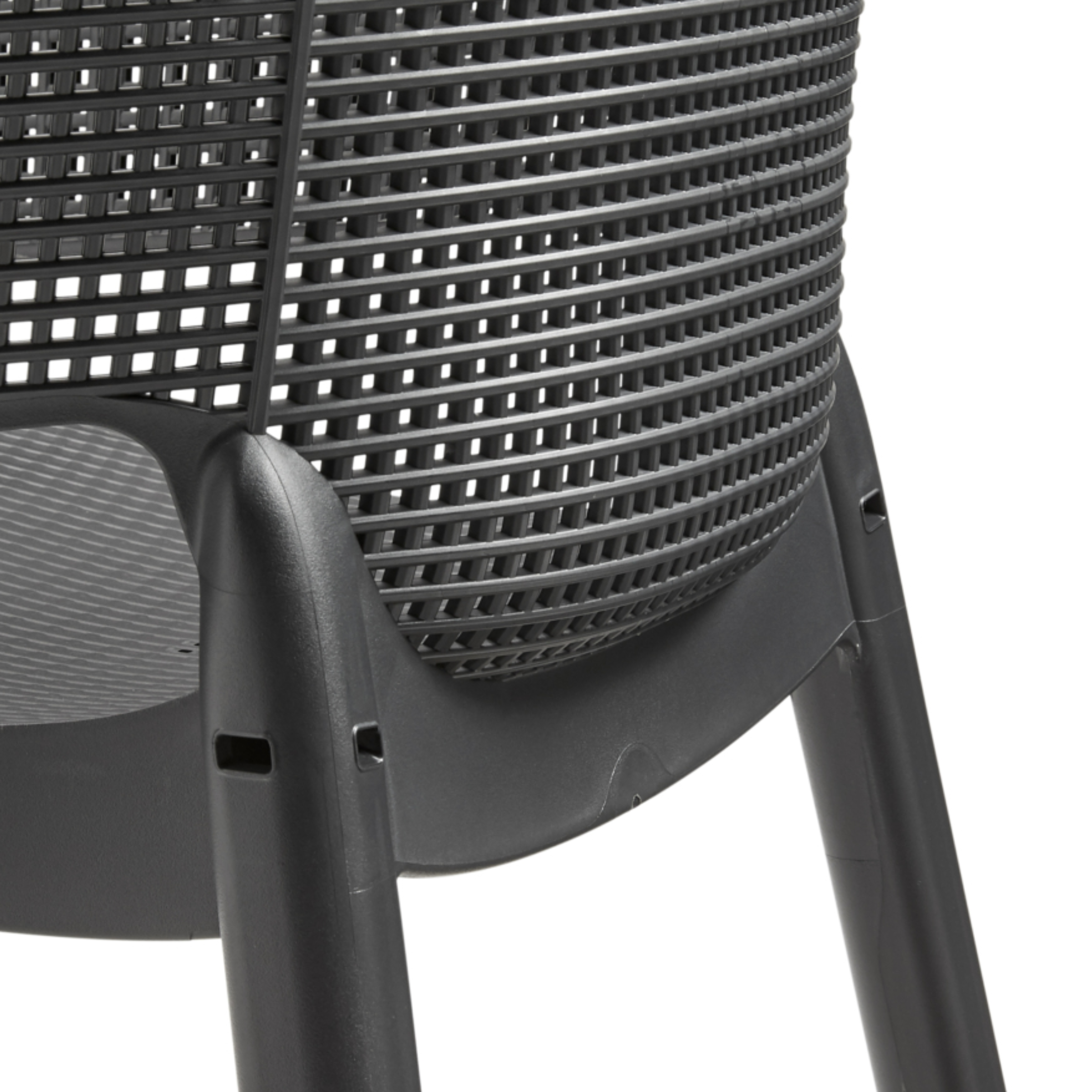 Set of 6 modern outdoor chairs "Vancouver" in resin 57.7x62.5 cm 79h