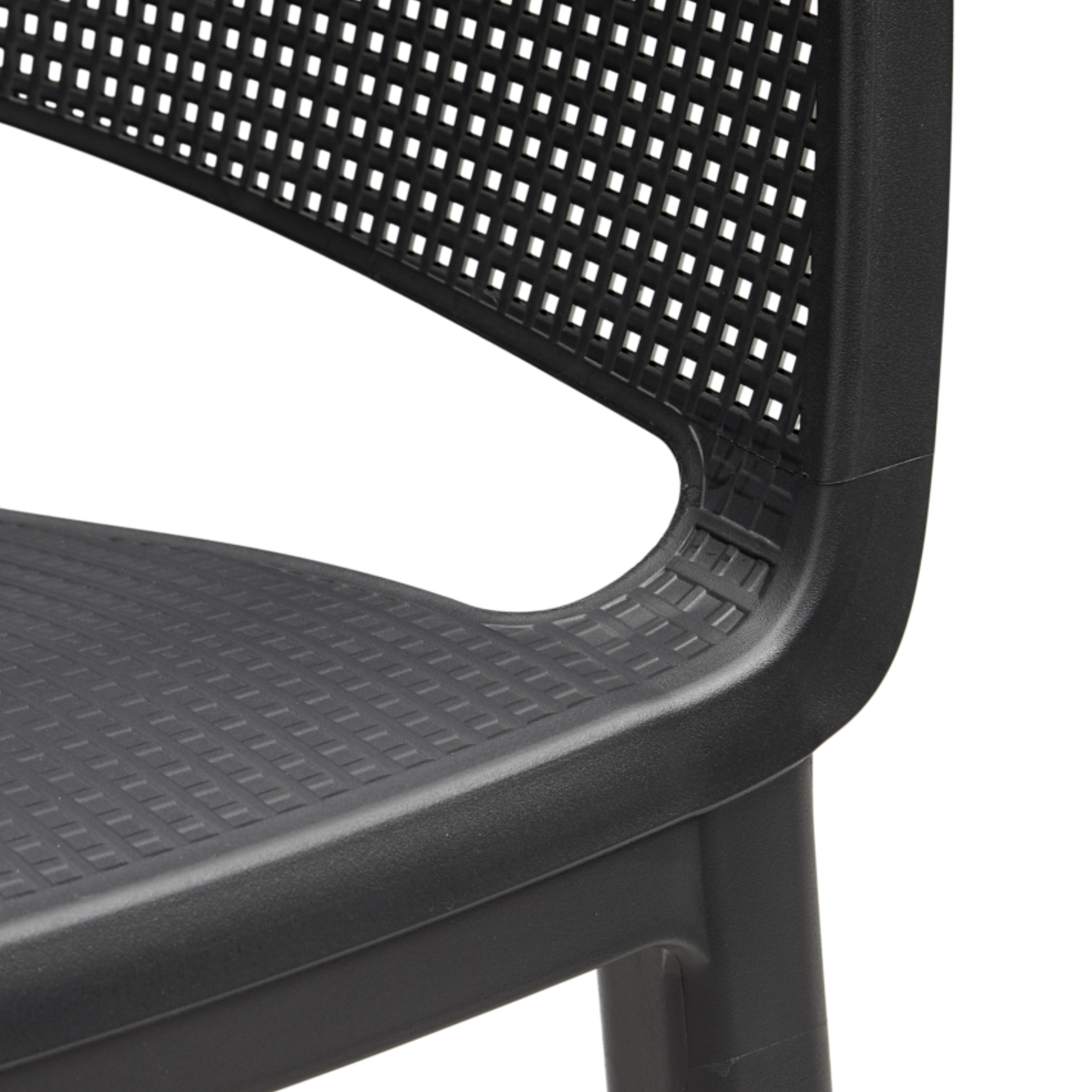 Set of 6 modern outdoor chairs "Vancouver" in resin 57.7x62.5 cm 79h