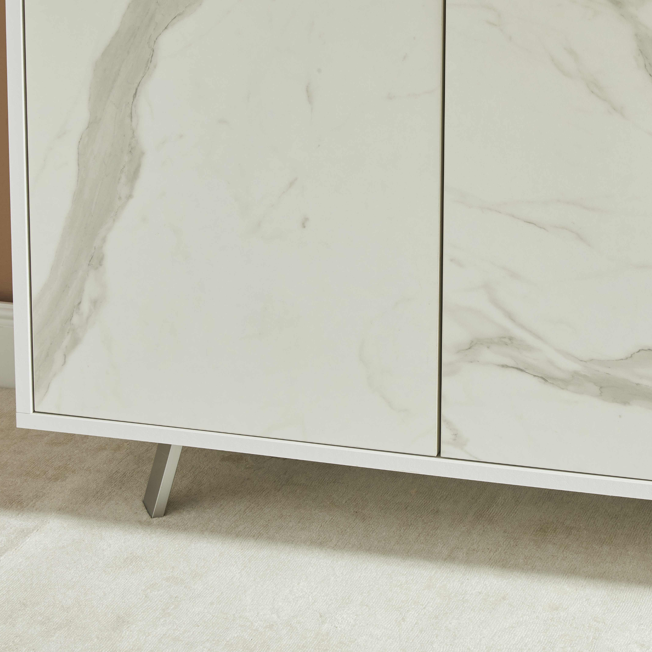 Wooden cabinet 3 doors 3 drawers "Angy" push drawer cm 164x41 92h