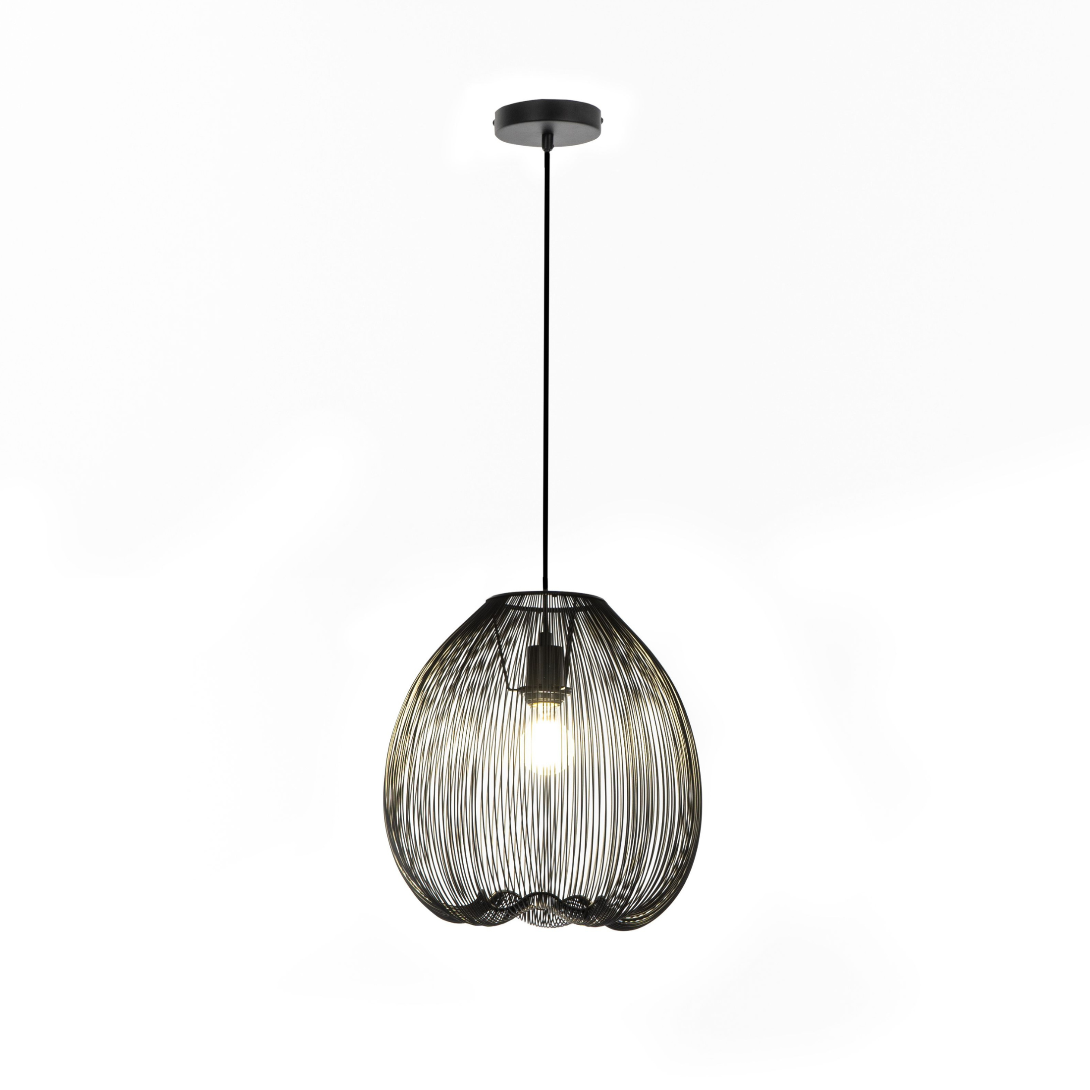 "Sirio" hanging and table lamp with metal shade