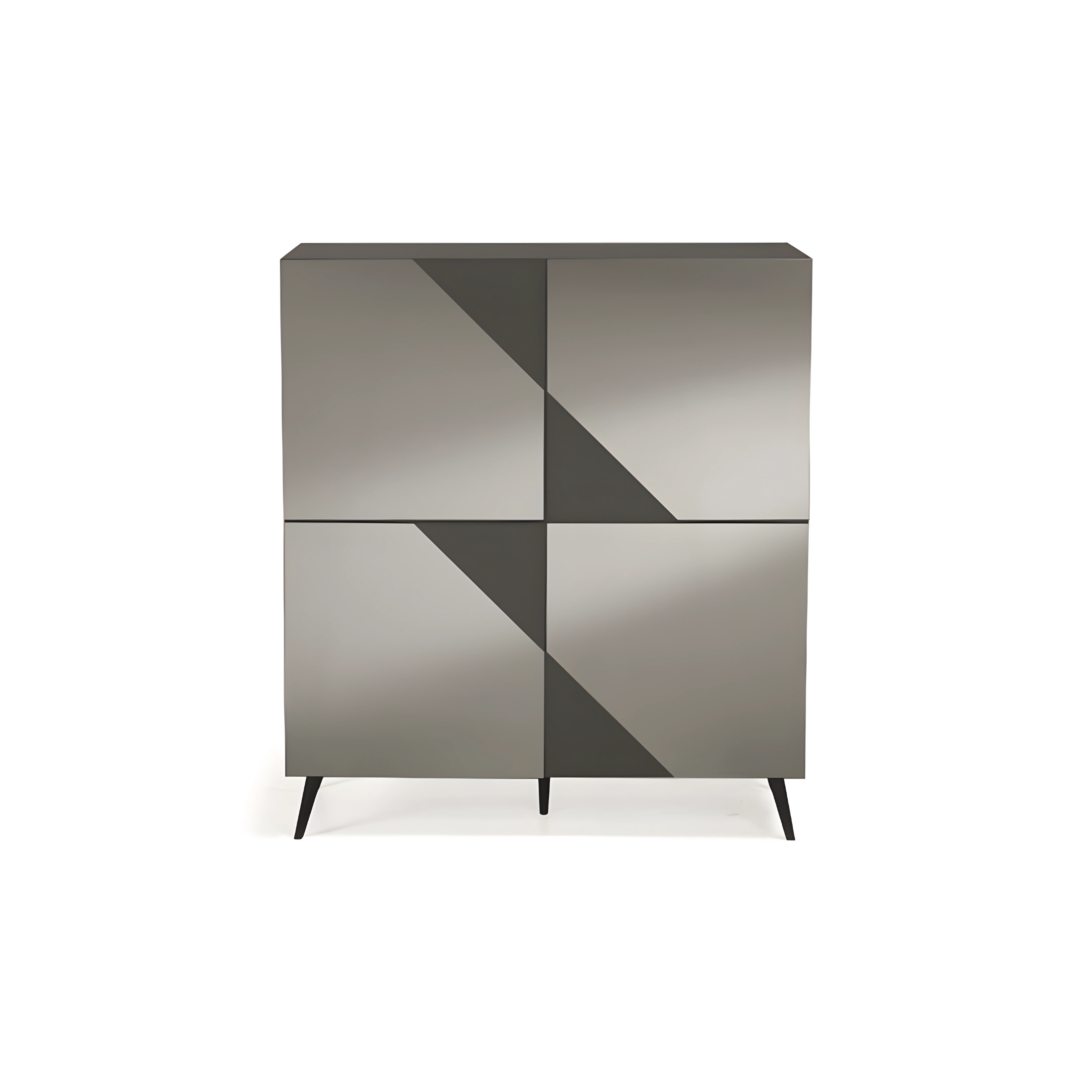 4-door sideboard with "Mirrors" mirror, already assembled, 120x50 cm, h140 cm