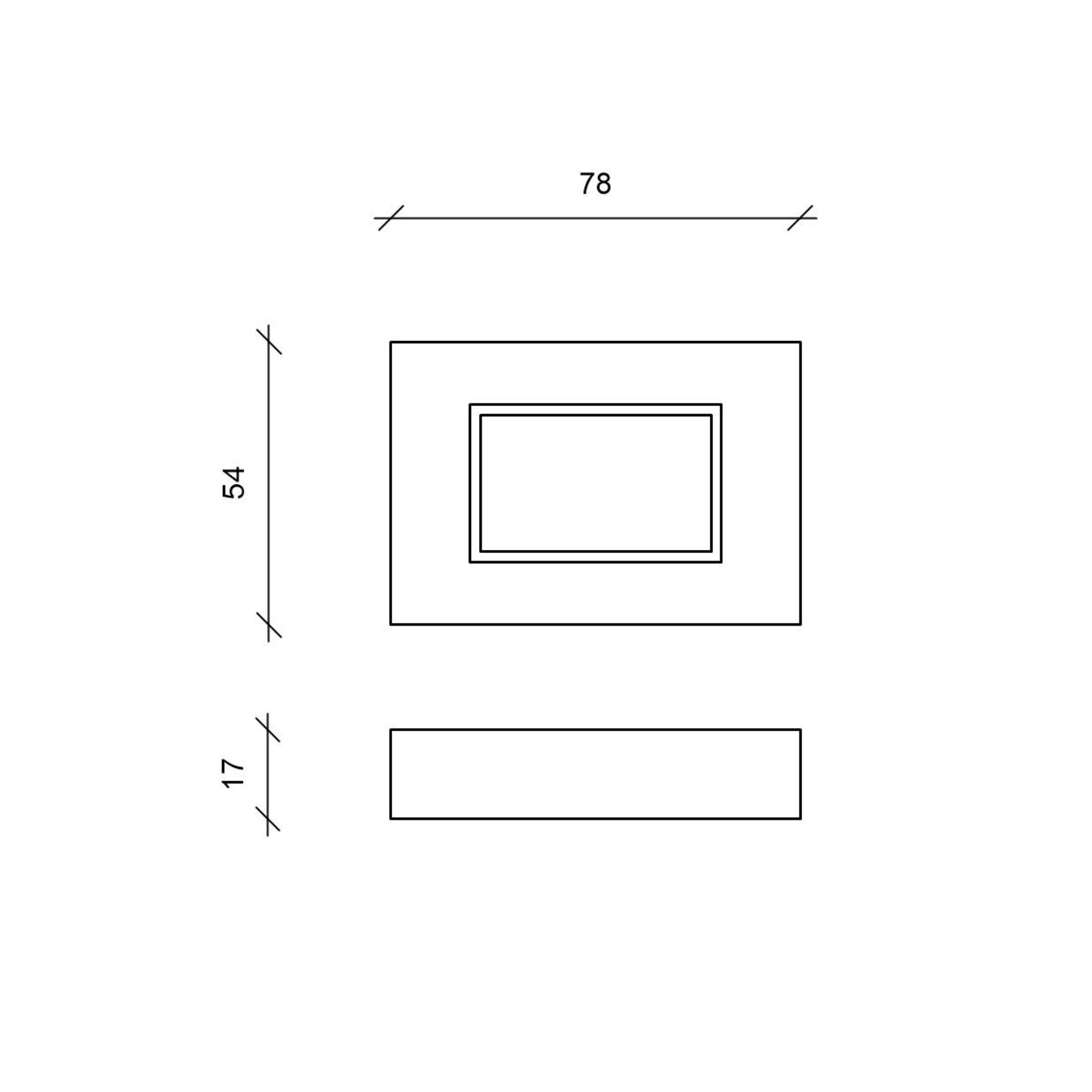 "Charles" wall-mounted bioethanol fireplace in satin-finish steel, 78 x 17 cm, 54 cm high.