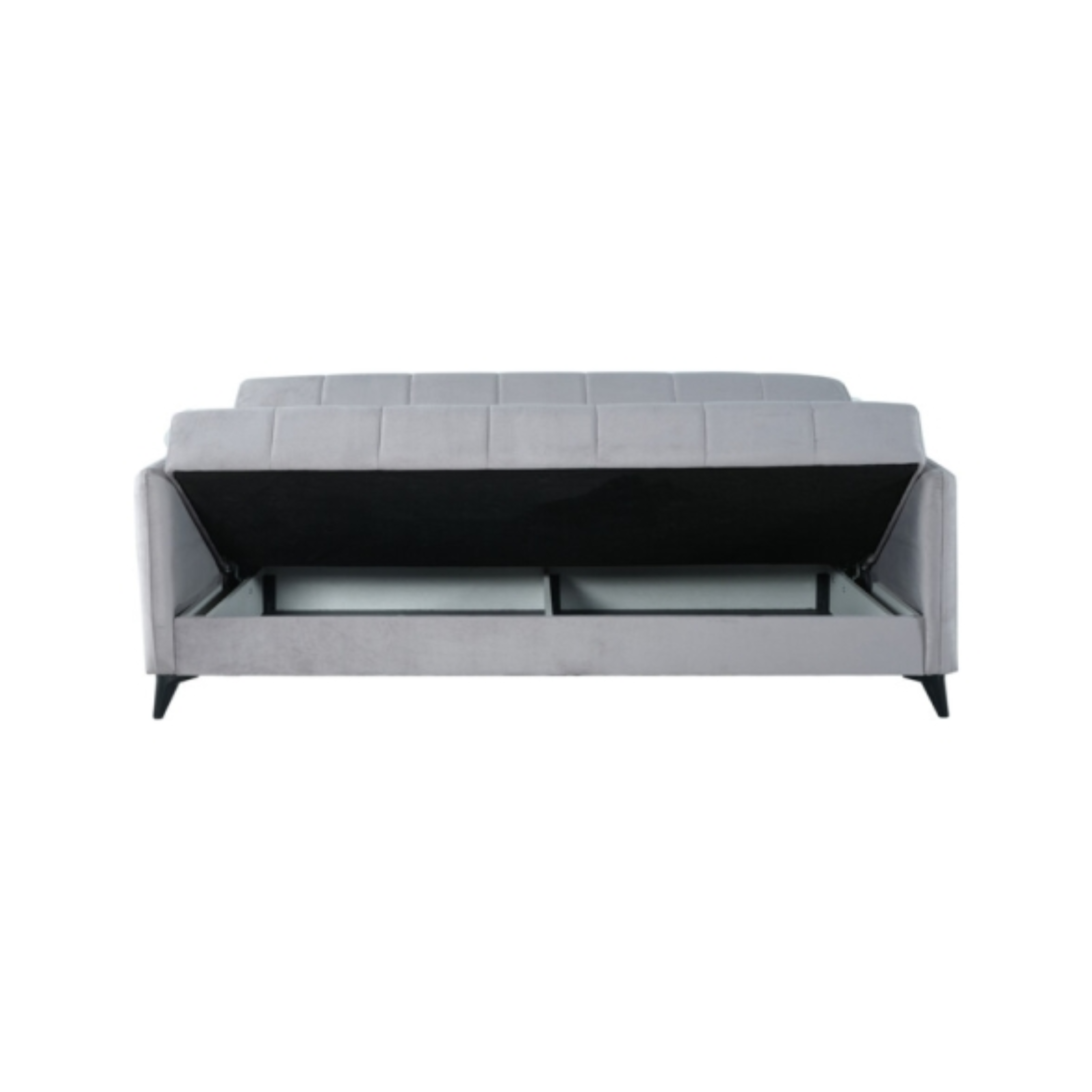 "Santi Bacos" 3-seater sofa bed with storage in velvet with 2 cushions, 211x92 cm, 98h