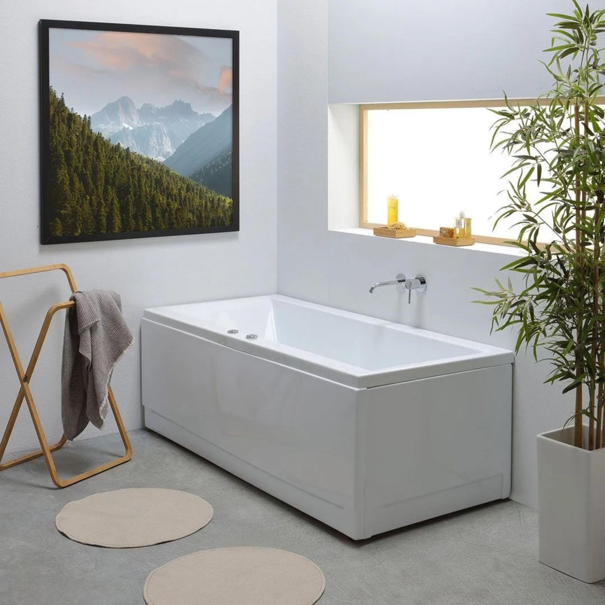 Vasca da bagno idromassaggio ad angolo "Agata" in acrilico cm 170x75 56h - MondoViro
