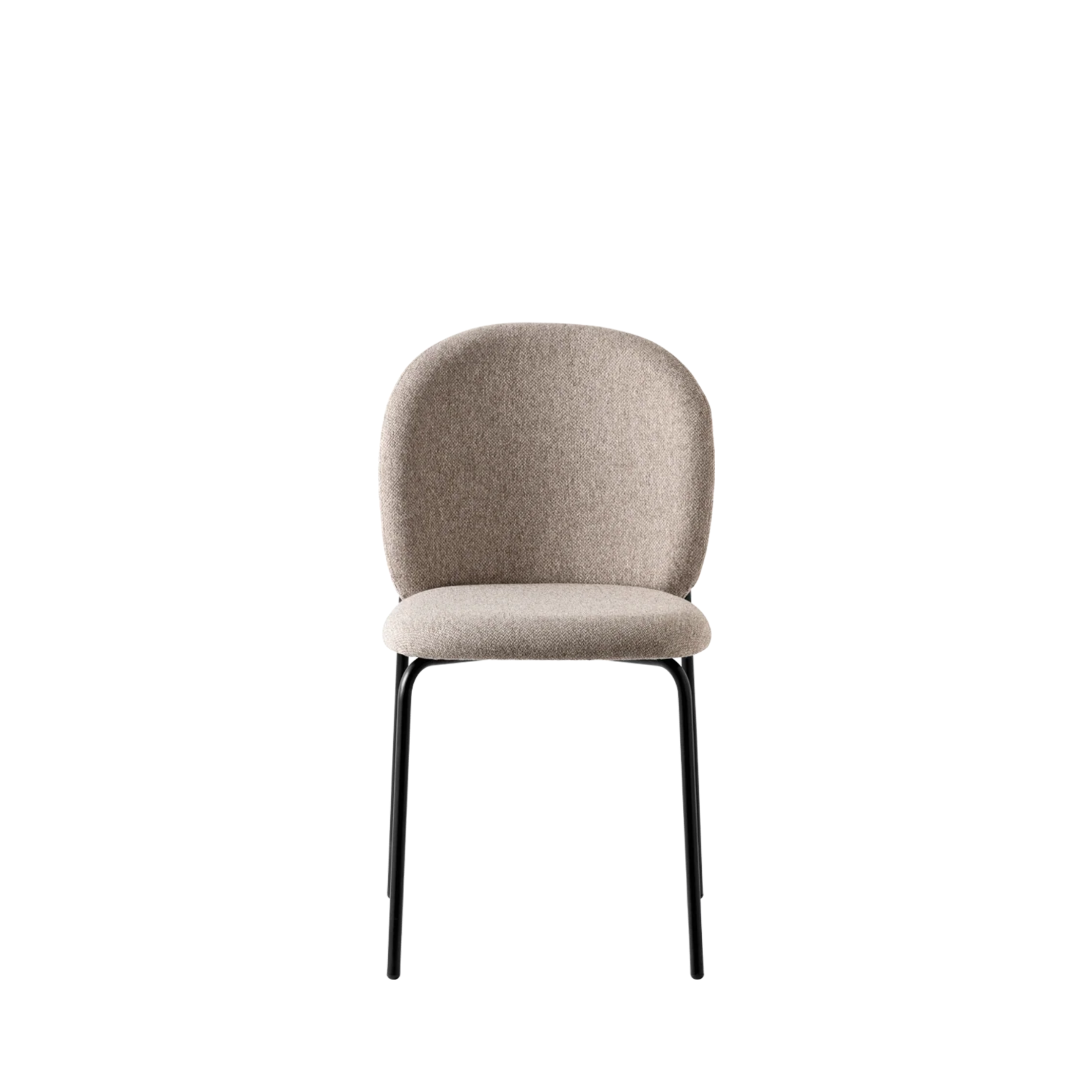 Set of modern living room chairs "Cozy Mid" in metal with padded seat cm 46.5x57.5 82.5h