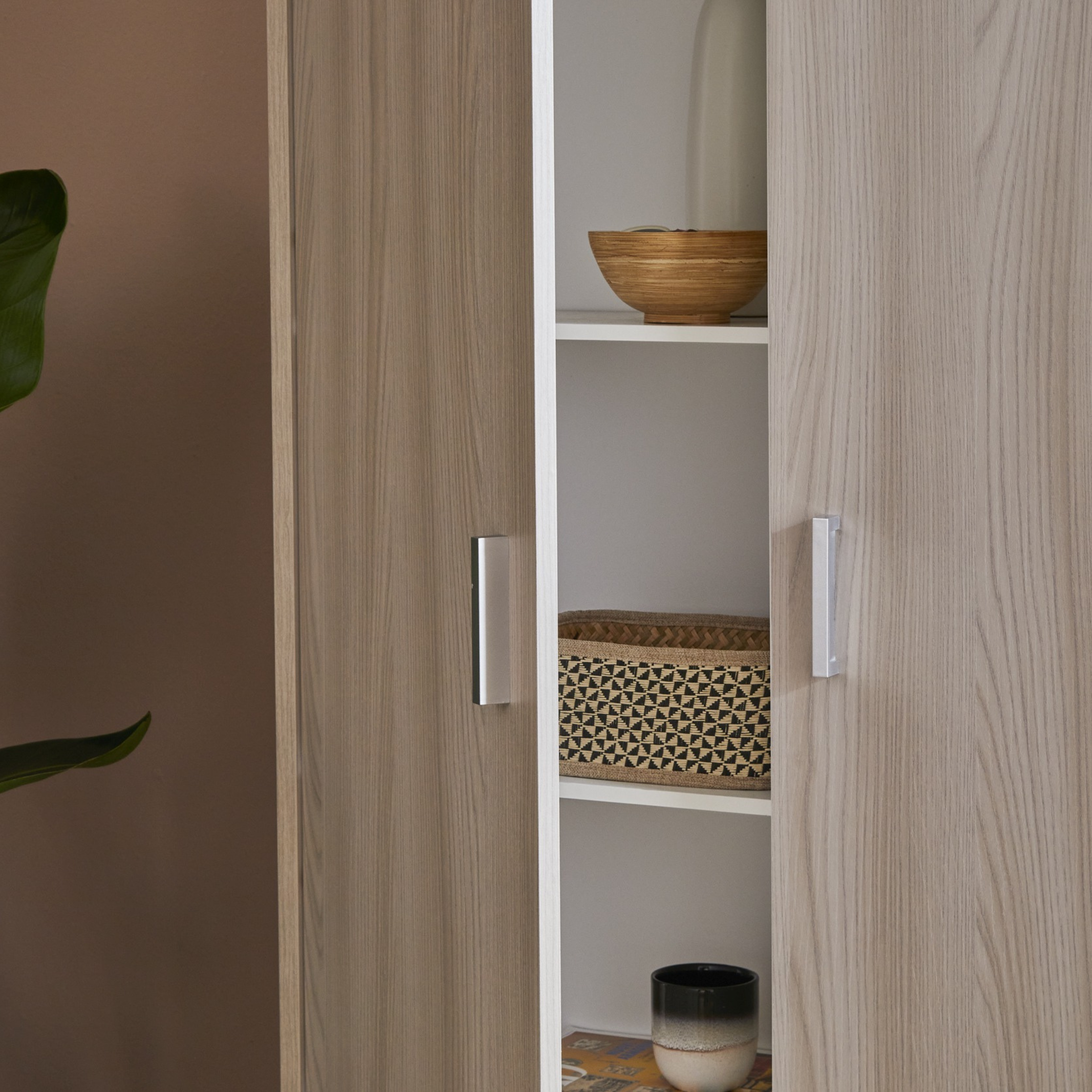 2-door wooden cabinet with feet "Venere1" modern wardrobe cm 83x29 190h