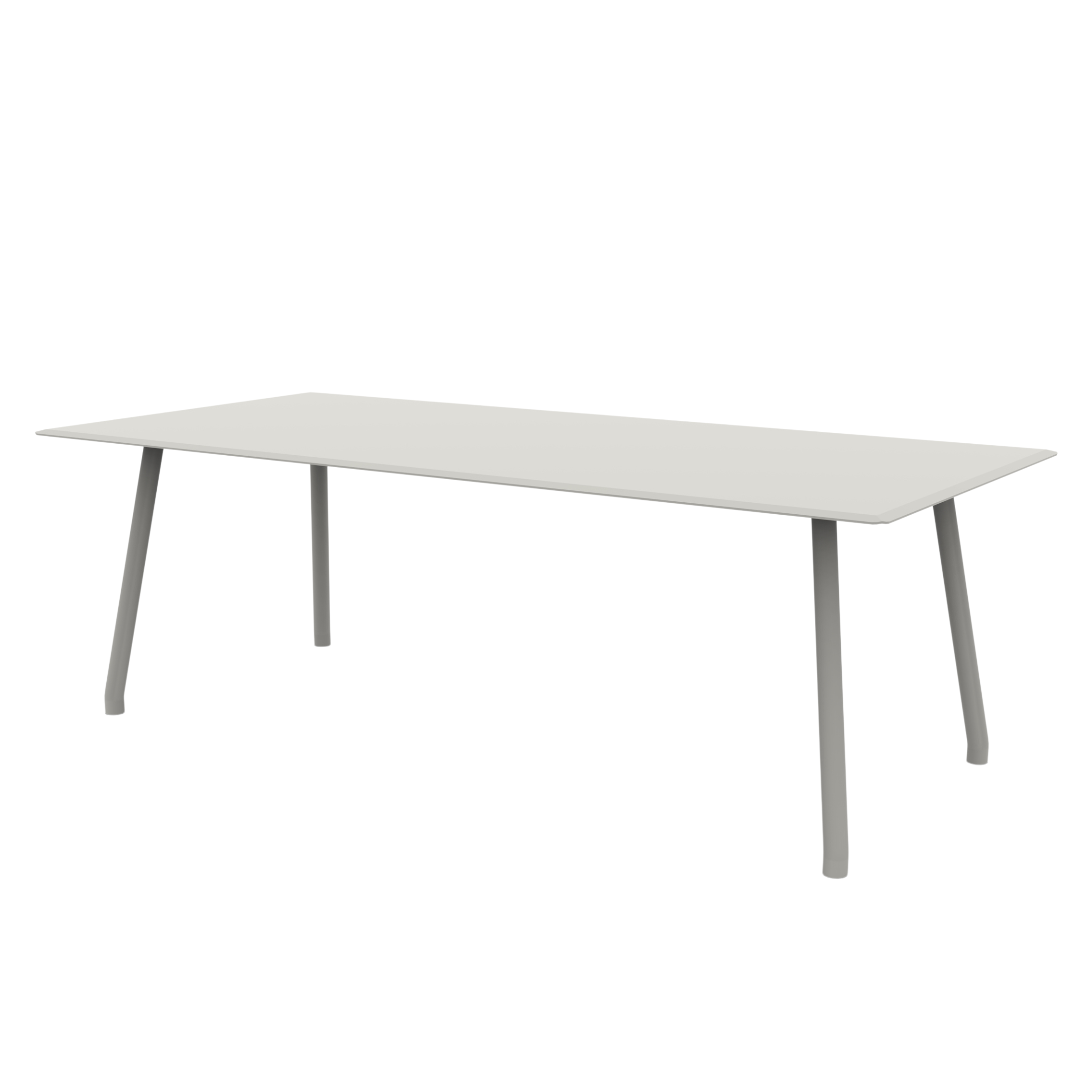"Verdea" rectangular aluminum garden dining table, 220x100 cm, 75 cm high