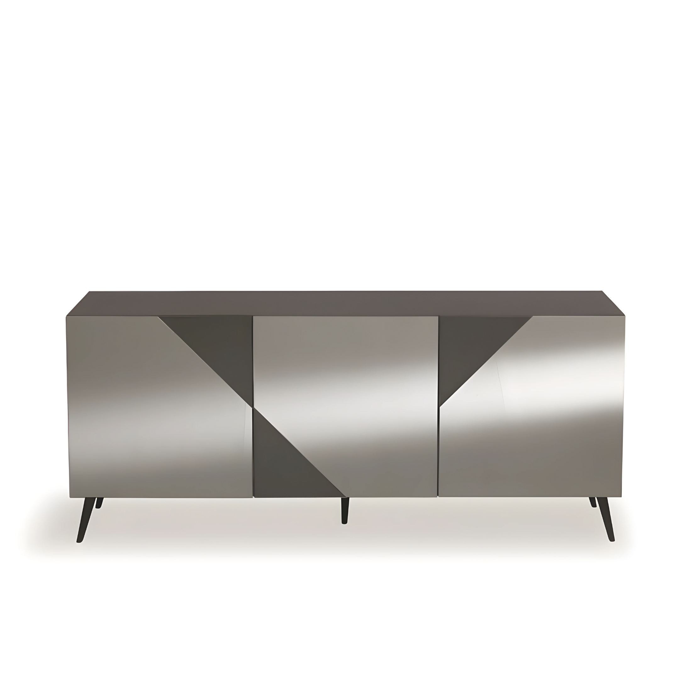 Modern 3-door entrance sideboard "Arte180" already assembled with mirrored doors, 180x50 cm, h80 cm