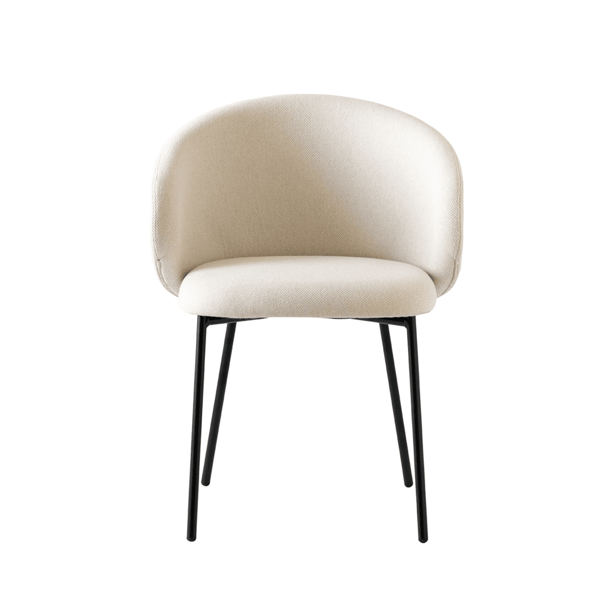 Set di sedie moderne da soggiorno "Tuka" con schienale imbottito cm 55x56 76h - MondoViro