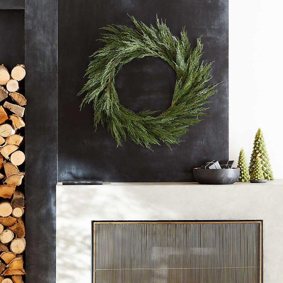 "Kleo" Cypress Christmas Wreath in PE with Real Touch effect, Ø 60 cm