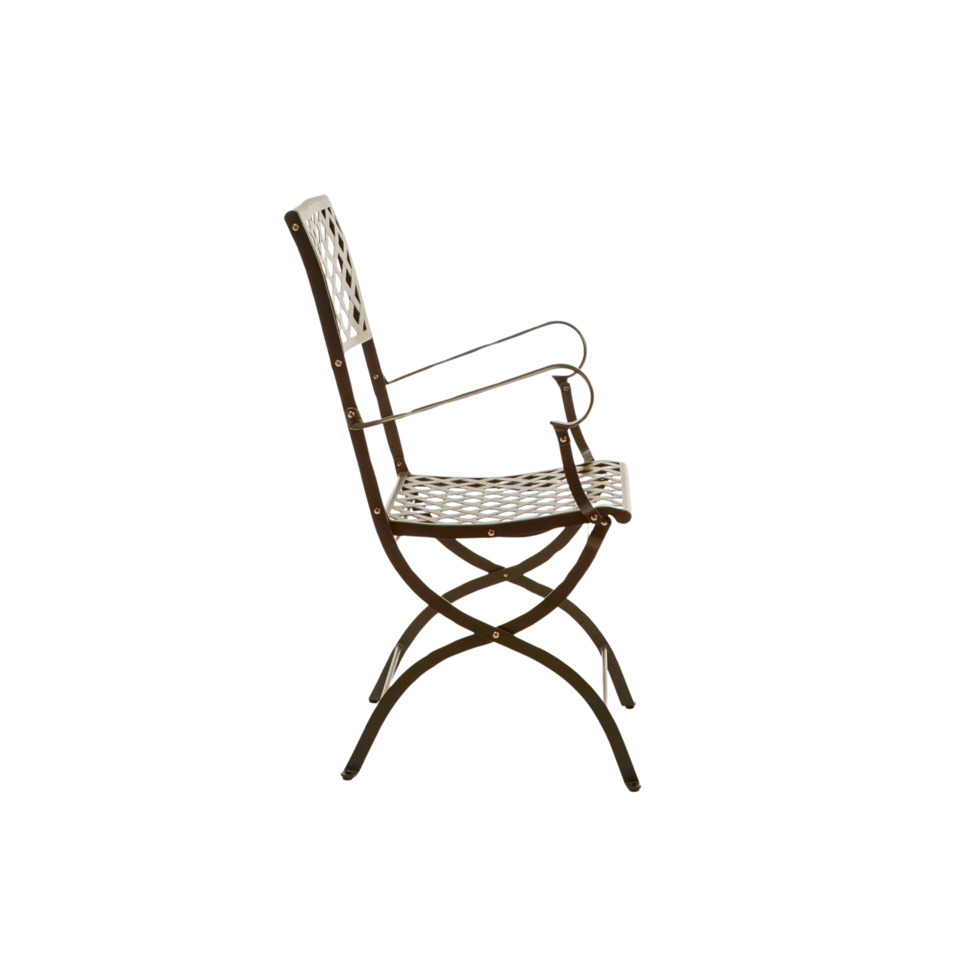 Set of "Springtime" folding metal garden chairs, 52x56 cm, 90 cm high.