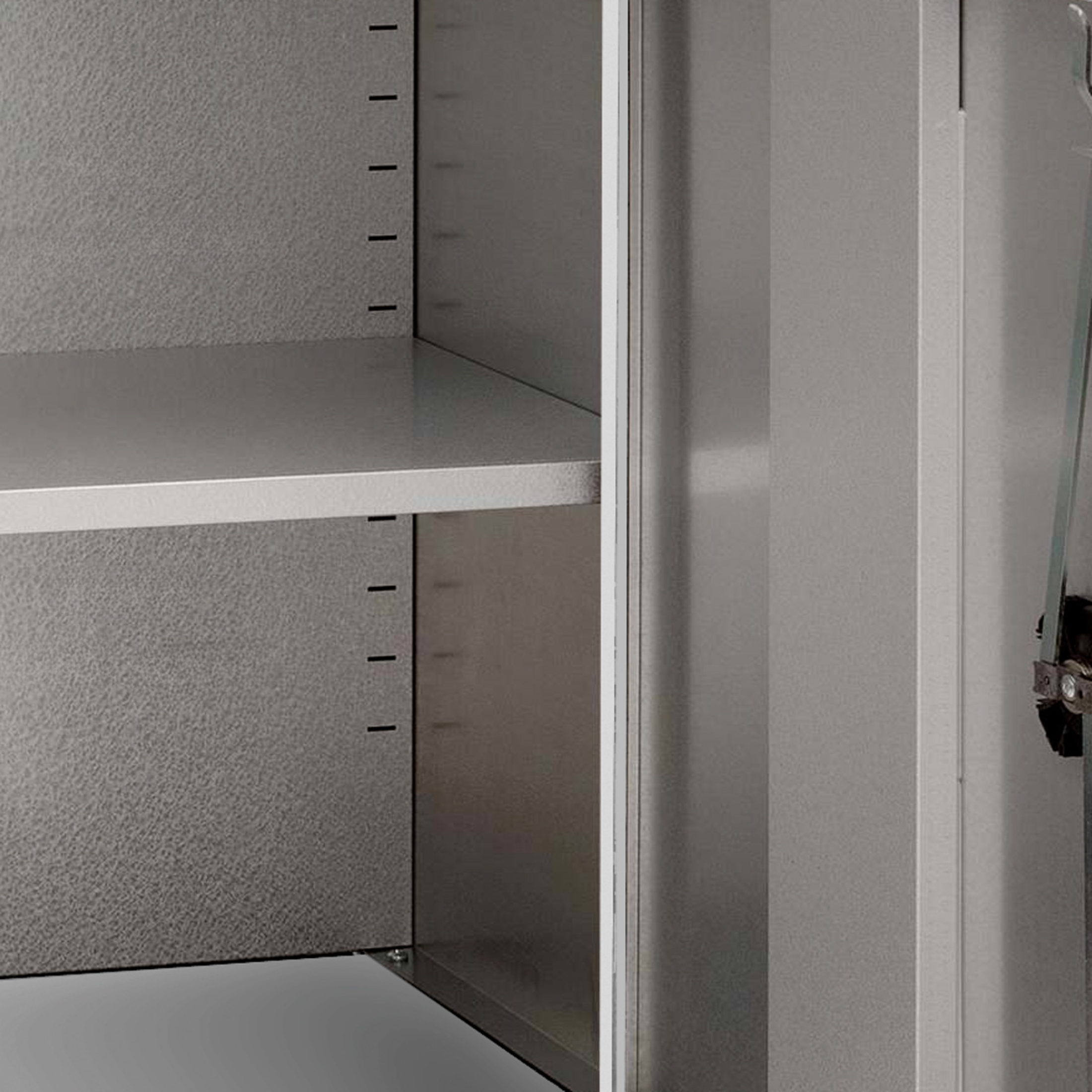 "Plos2" sheet metal broom cupboard with 2 lockable doors, 180 cm high