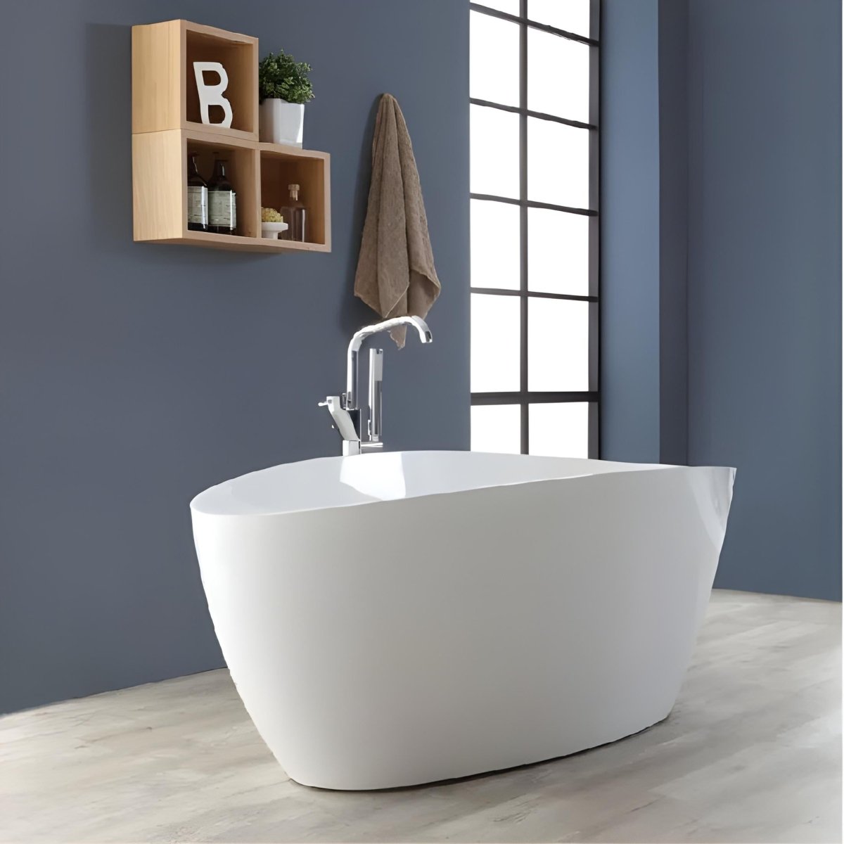 Vasca da bagno freestanding "Roma" in marmo ricomposto cm 156x71 56h - MondoViro