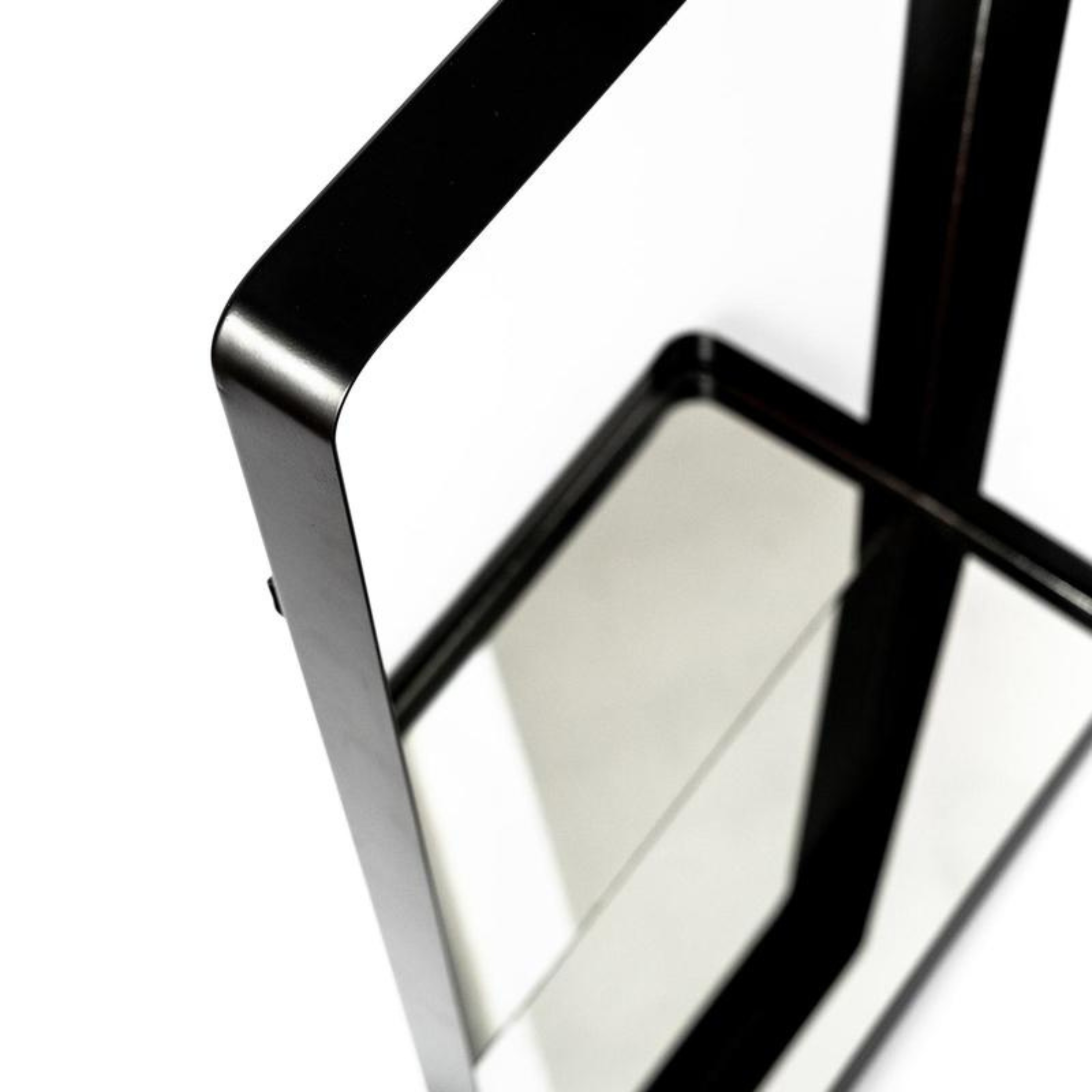Rectangular wall mirror "William" black metal frame 40x15 cm 70h