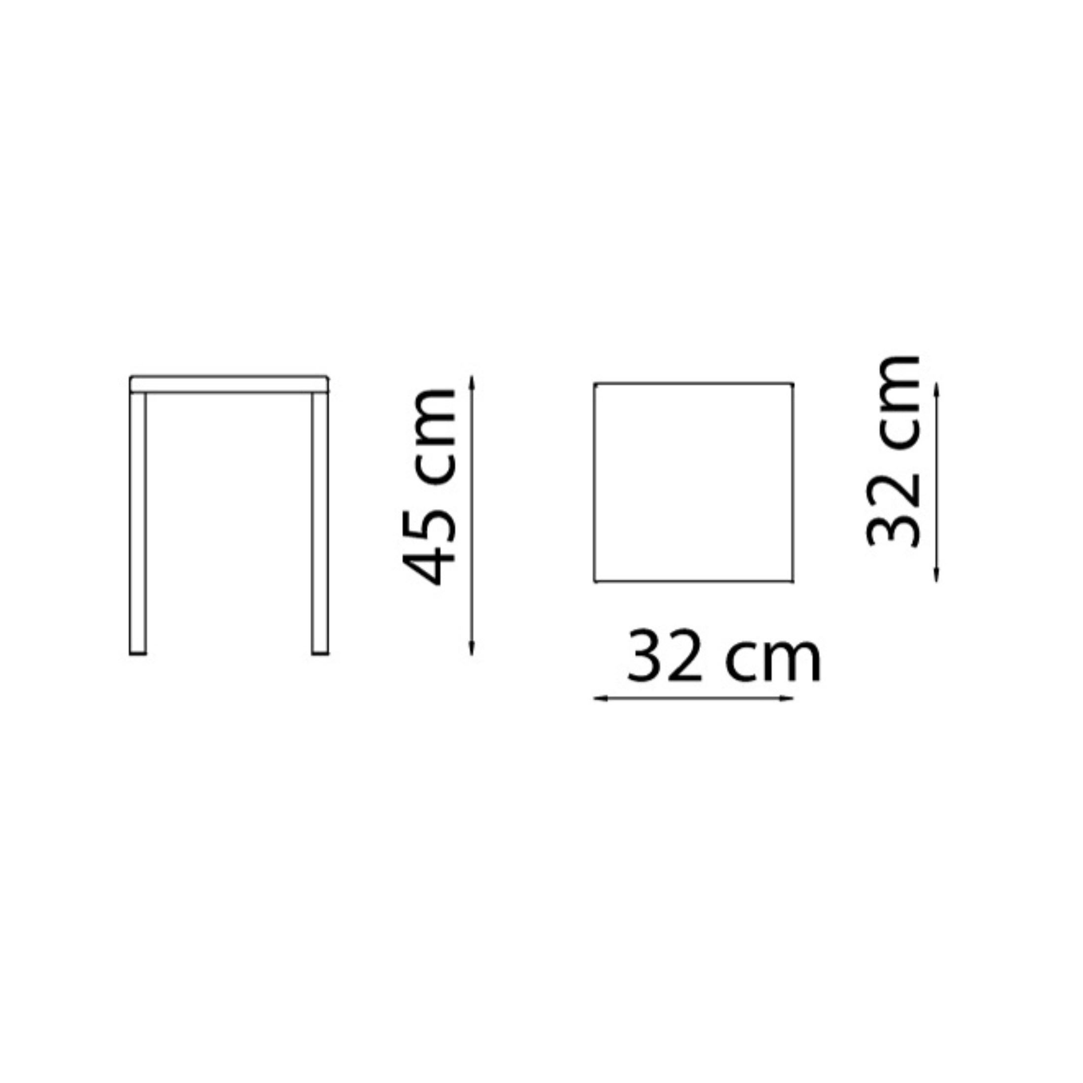 Quatris Modern Metal Low Stool, Garden Coffee Table