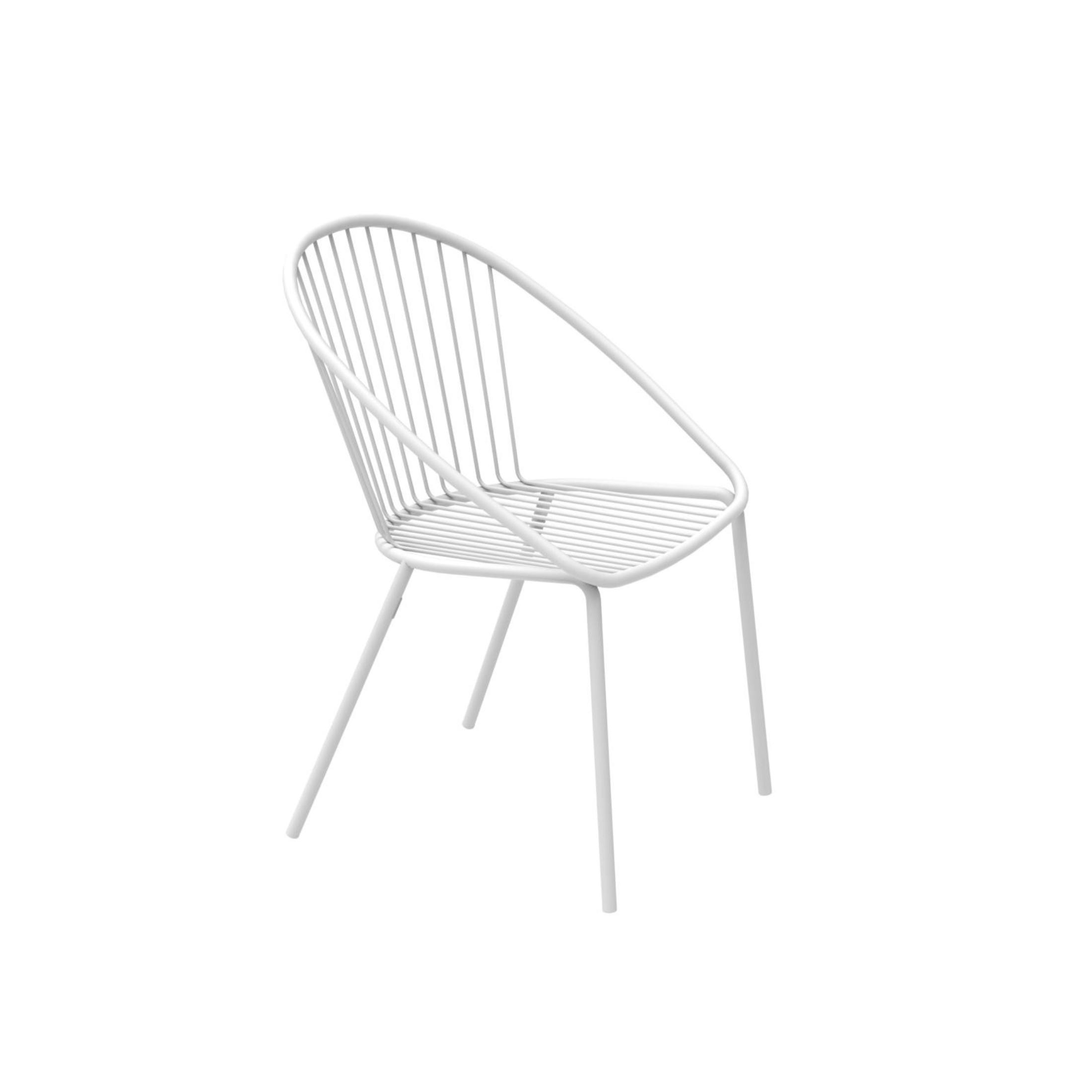 Set of stackable garden chairs "Aria5" in galvanized metal 57x58 cm 83h