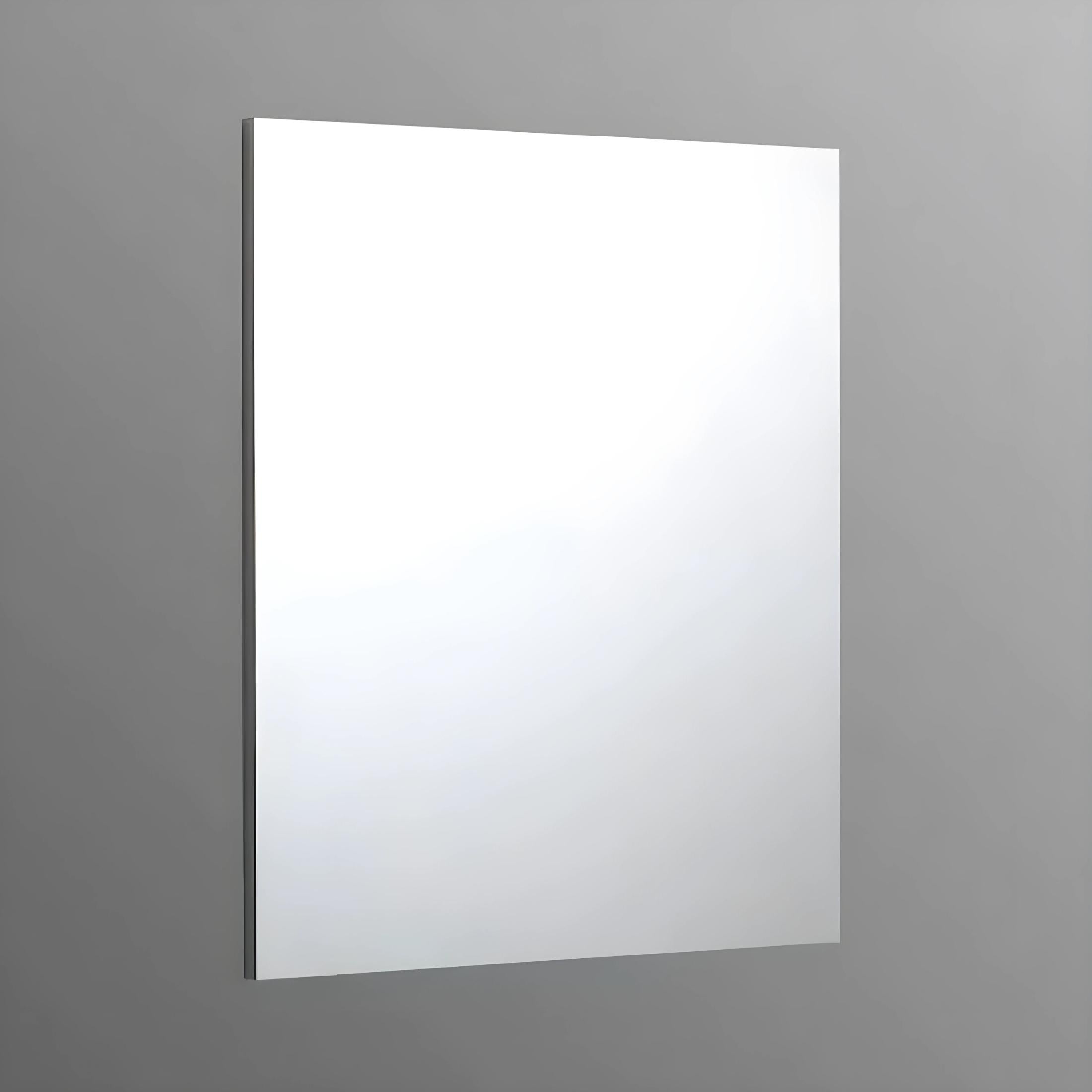 Reversible rectangular "Piedra" bathroom mirror in ABS