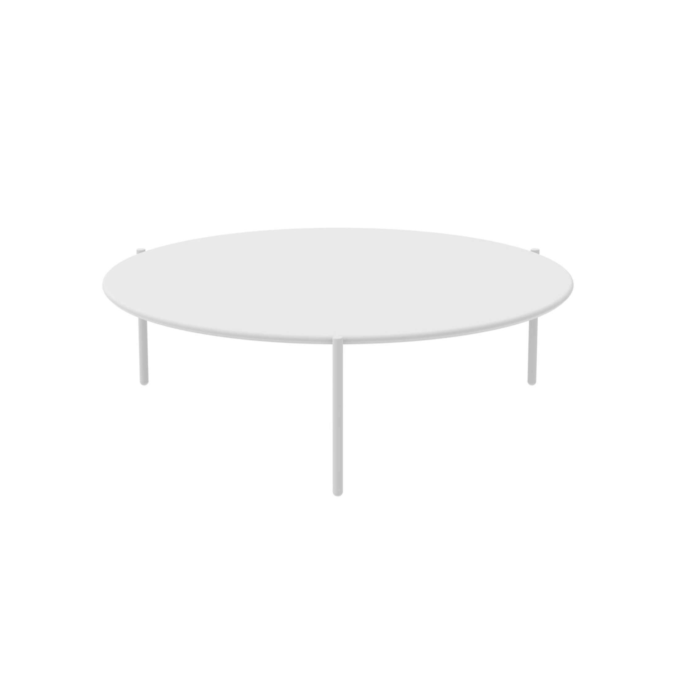 "Aria3" round metal coffee table, stackable garden table, 110x110 cm, 35 cm high