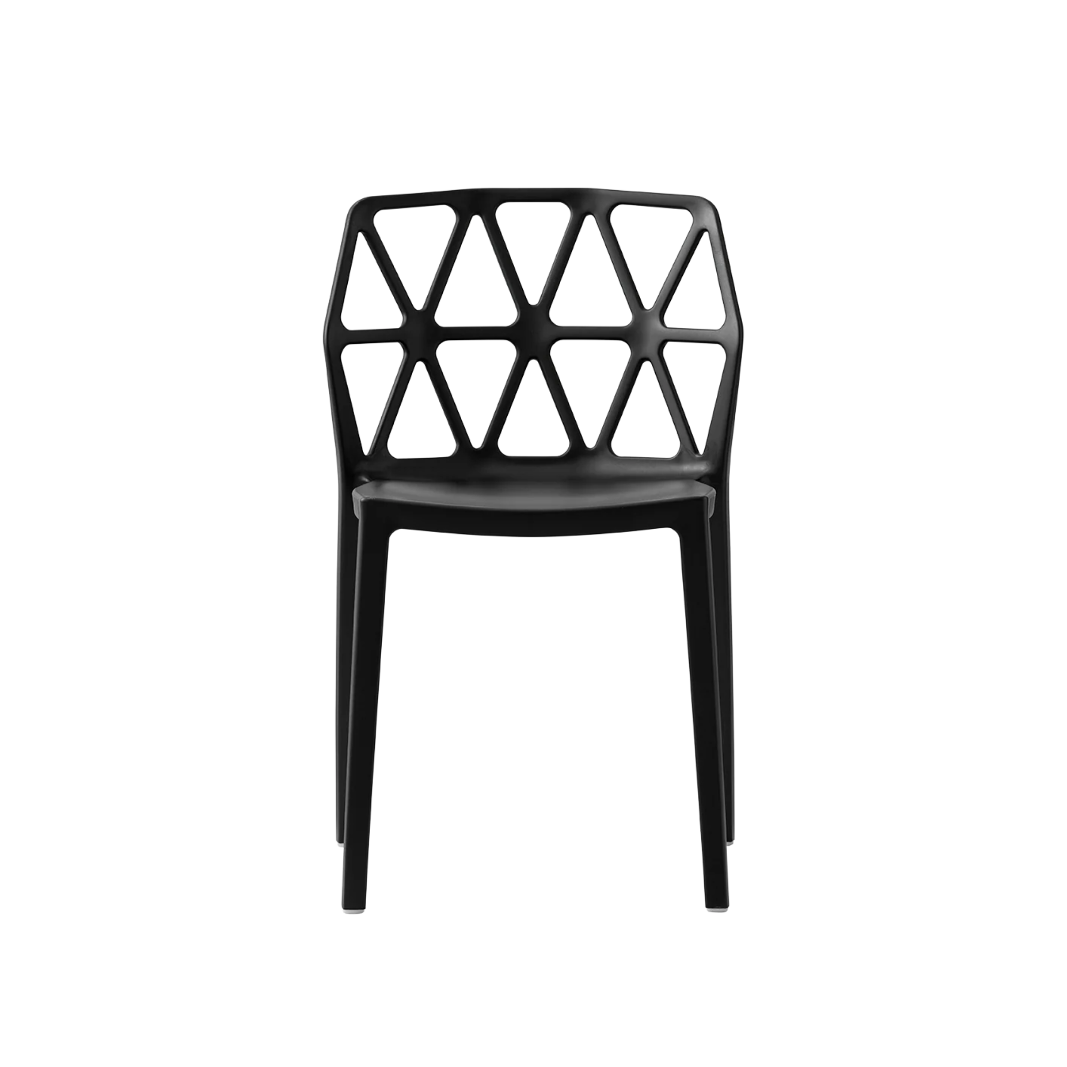 Set of modern polypropylene "Alchemia" chairs for indoor and outdoor use, stackable.