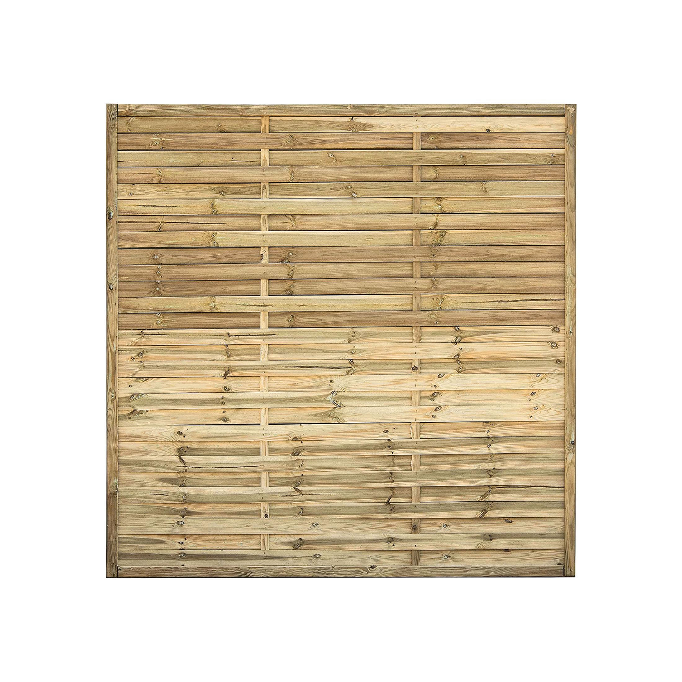 "Eco16" windbreak panel in autoclave-treated wood, 180 cm high