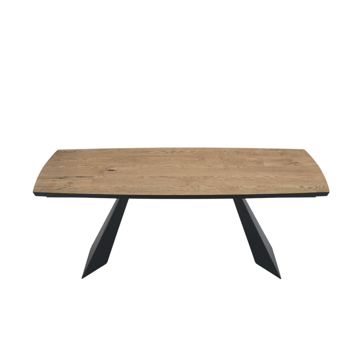 Tavolo allungabile moderno "Nora" con base in metallo e piano in rovere - MondoViro