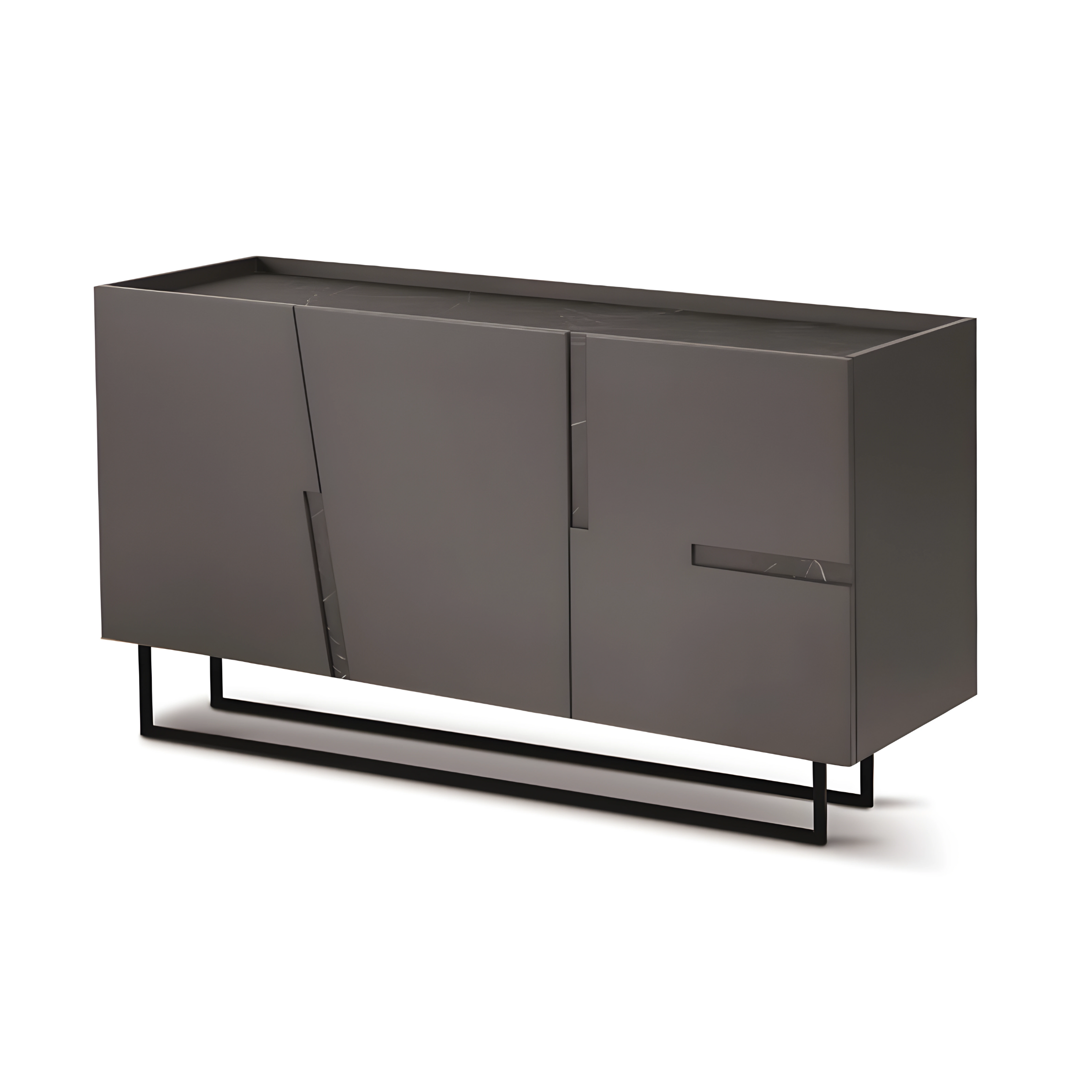 Modern 3-door sideboard "Toledo" in melamine, 160x50 cm, 89h pre-assembled