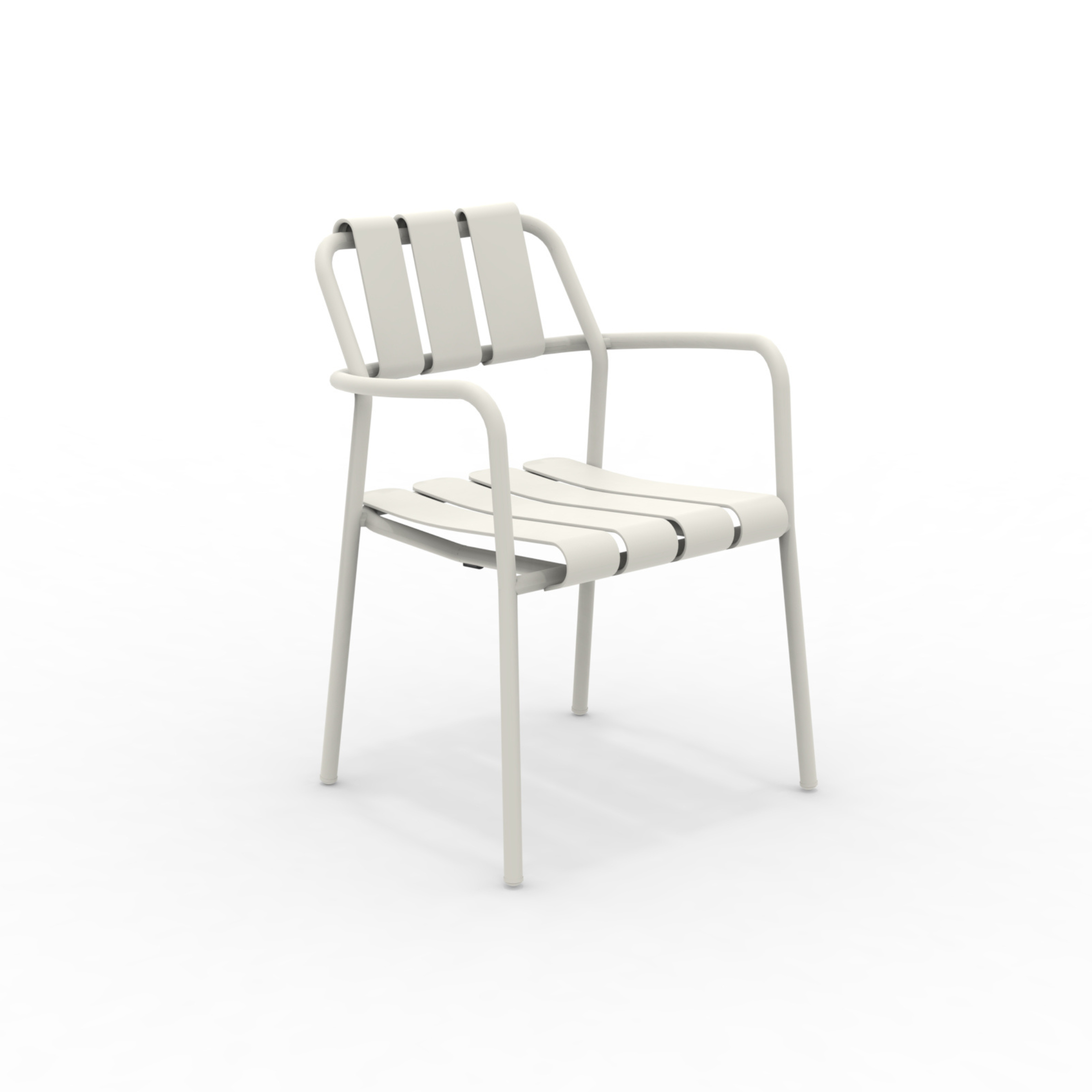 Set of stackable "Verdea" aluminum garden armchairs, 50x58 cm, 83 cm high.