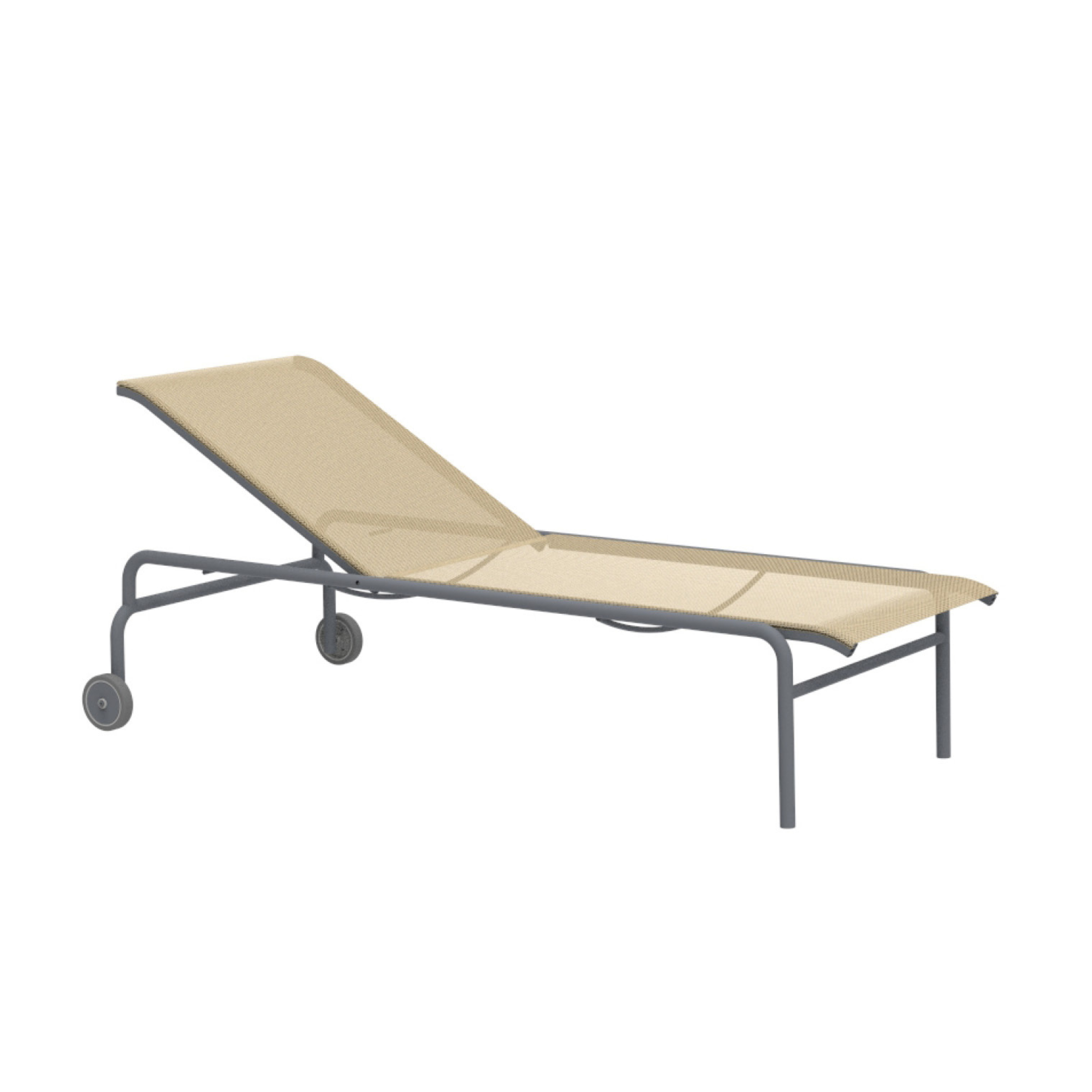 "Miami" fabric and aluminum garden sun lounger, 200x80 cm, 40 cm high