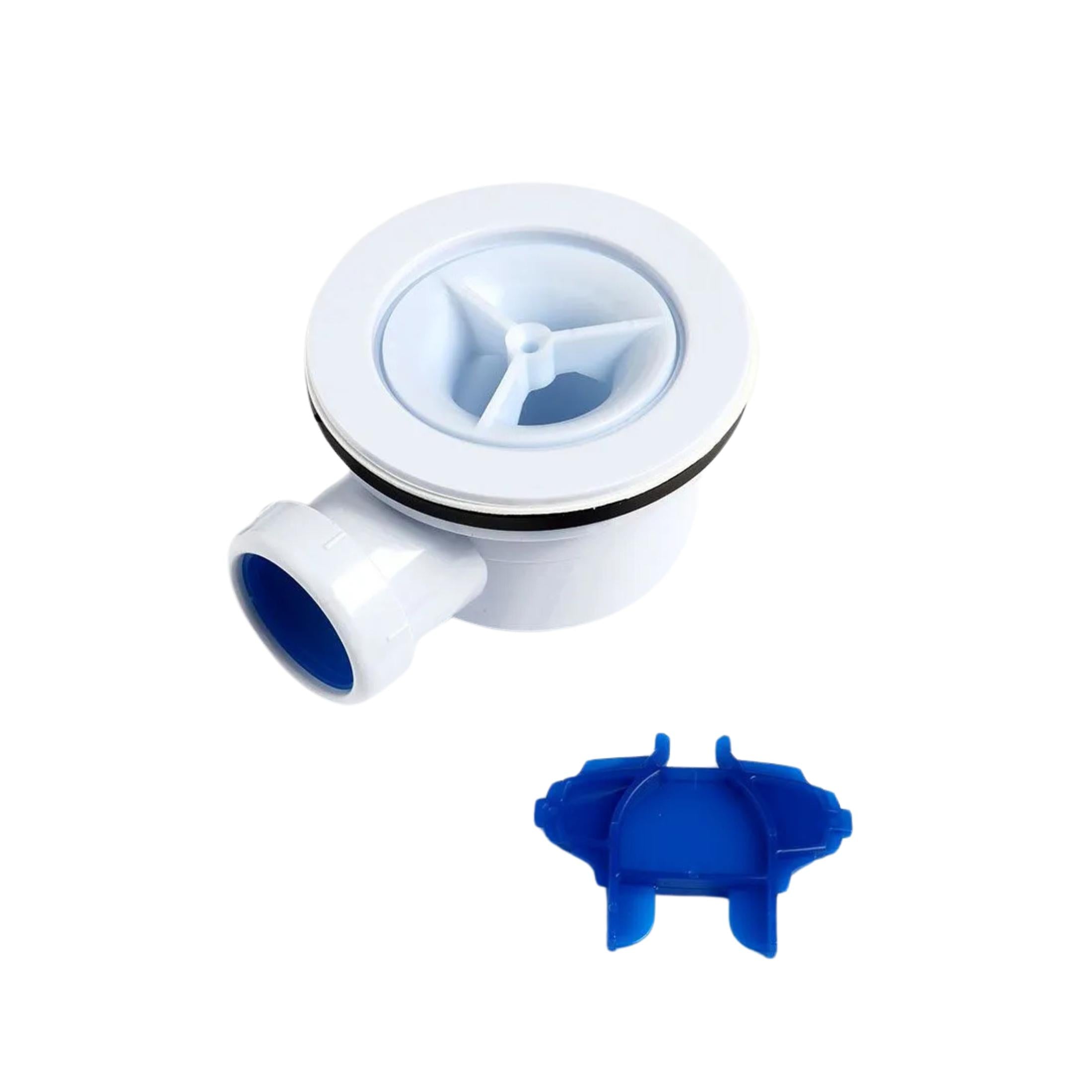 "Milano" shower tray drain in white plastic, height 68 mm