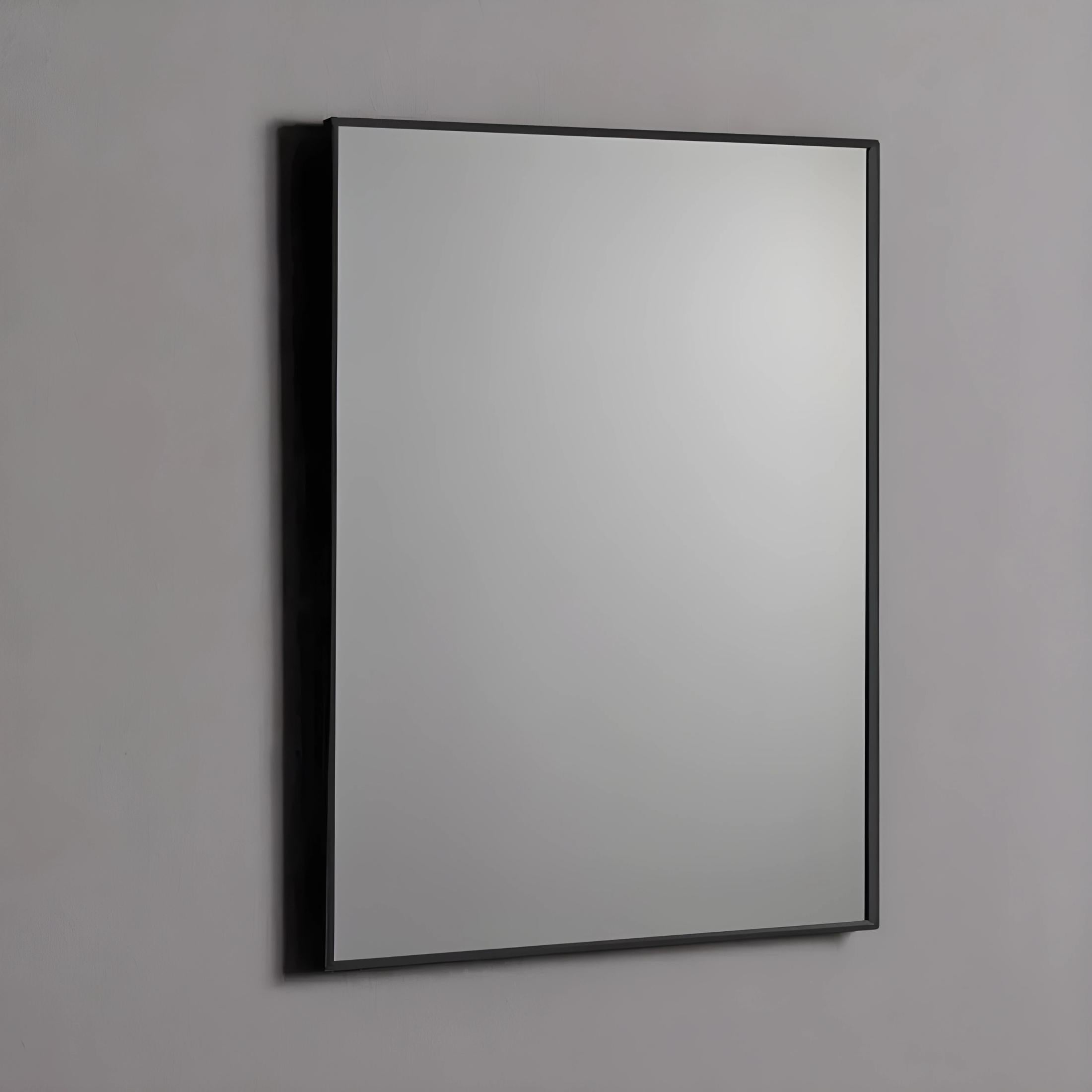 Reversible "Napa" polished edge mirror with matte black edge