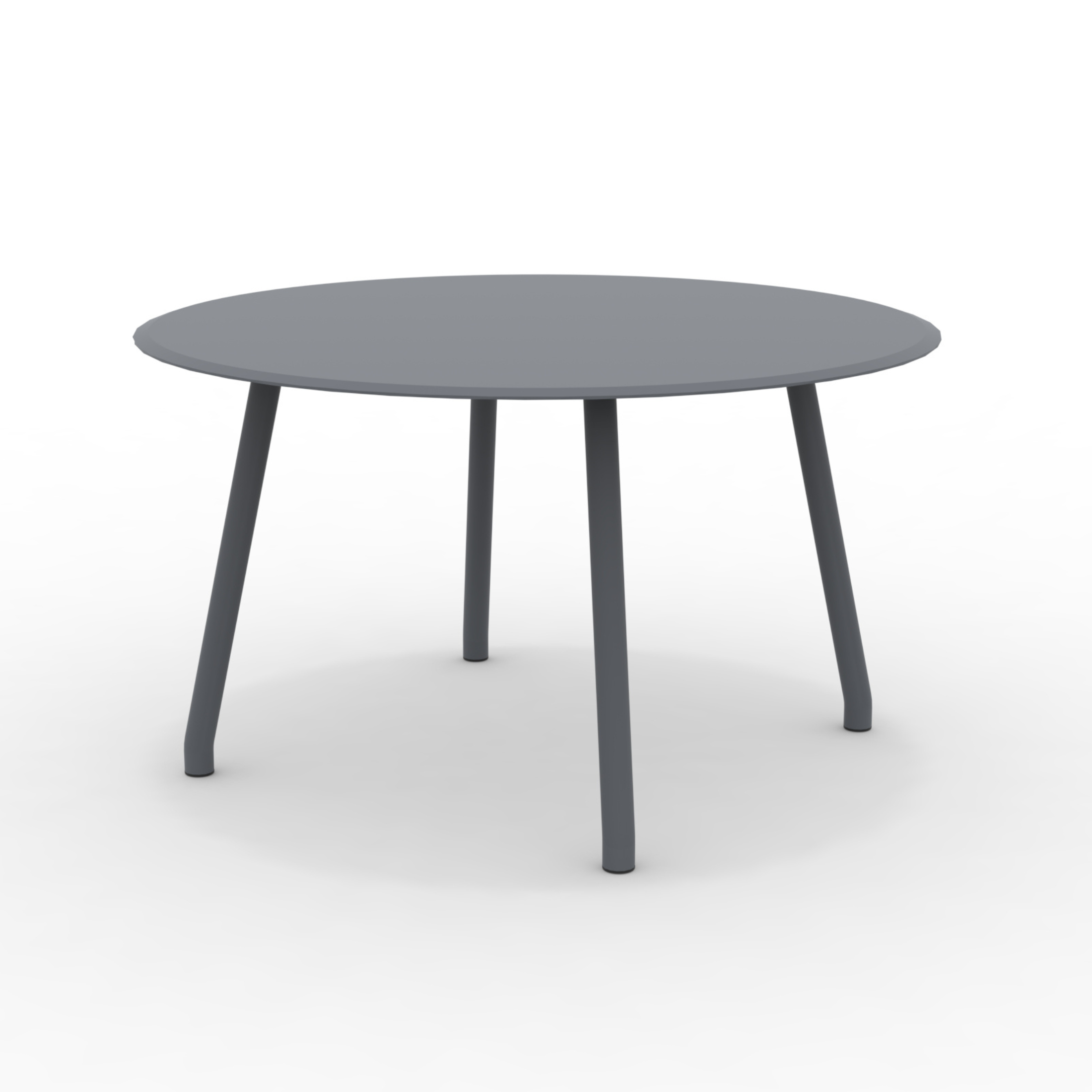 "Verdea" round aluminum garden dining table, 130x130 cm, 75 cm high