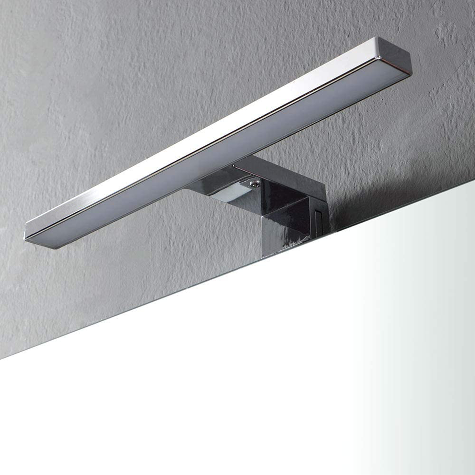 "Lisbona" bathroom vanity unit in chipboard with LED mirror, 80x46 cm, 75 cm high