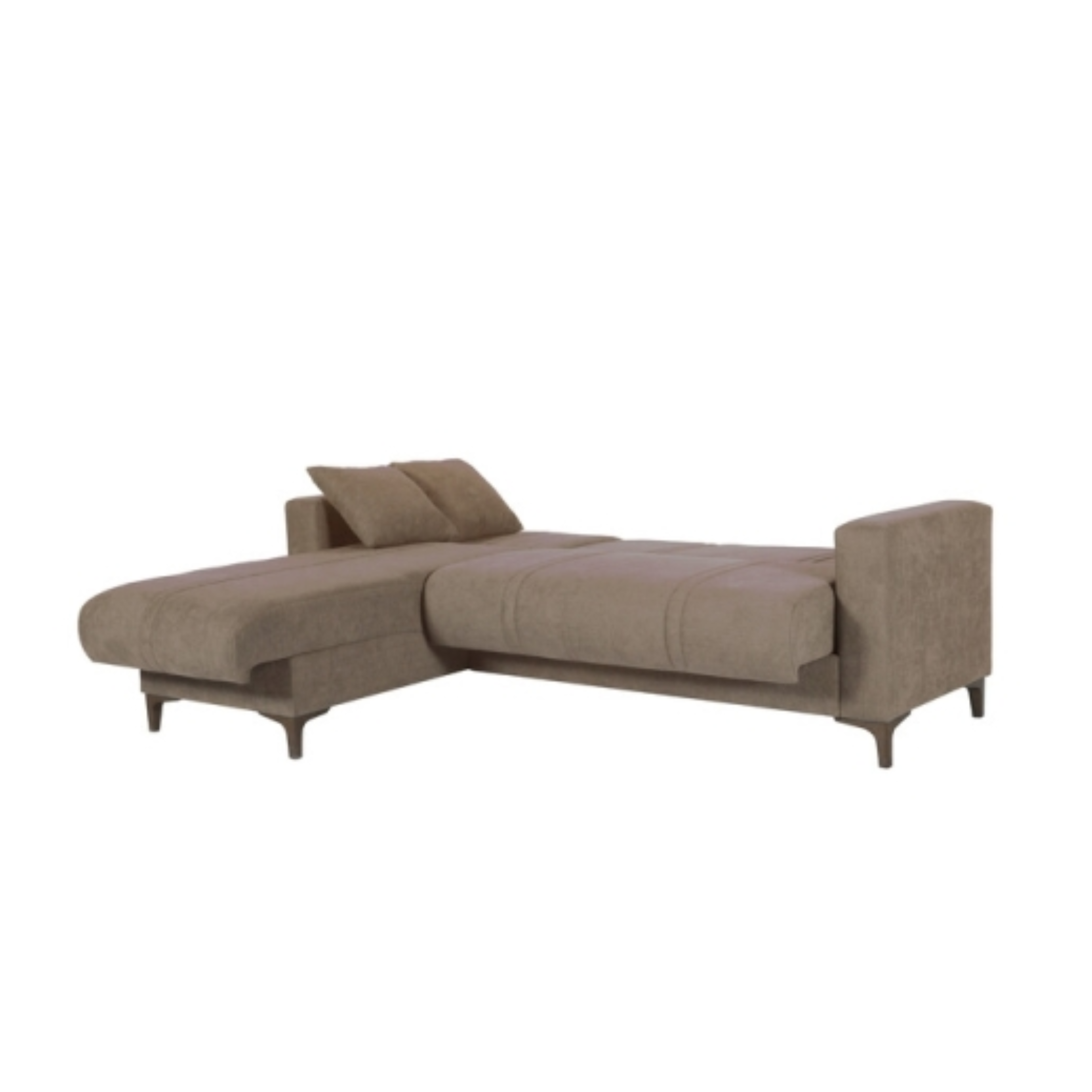 "Bravo Bacos" fabric sofa with storage drawer and two cushions