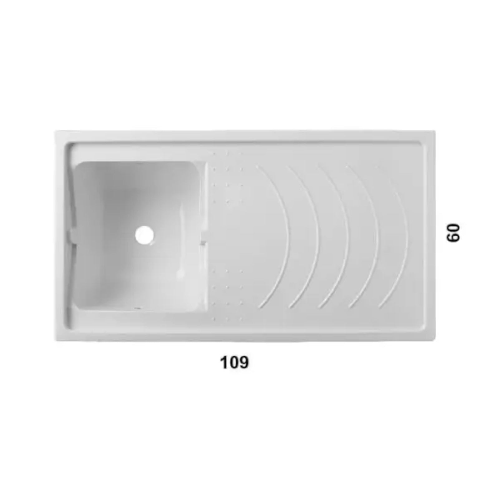 "Brio1" wooden washing machine cover for resin tub interior 109x60 cm 90h