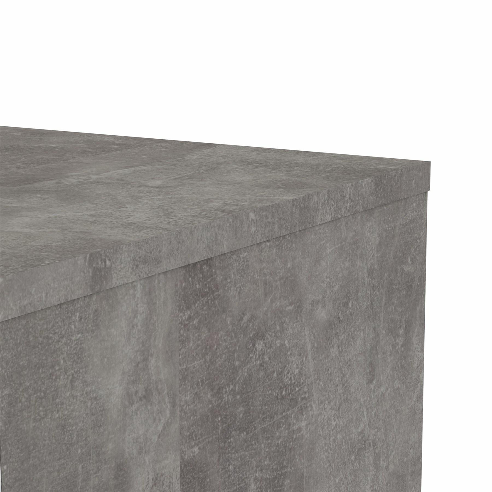 "Naia" wooden sideboard, chest of drawers, white and concrete