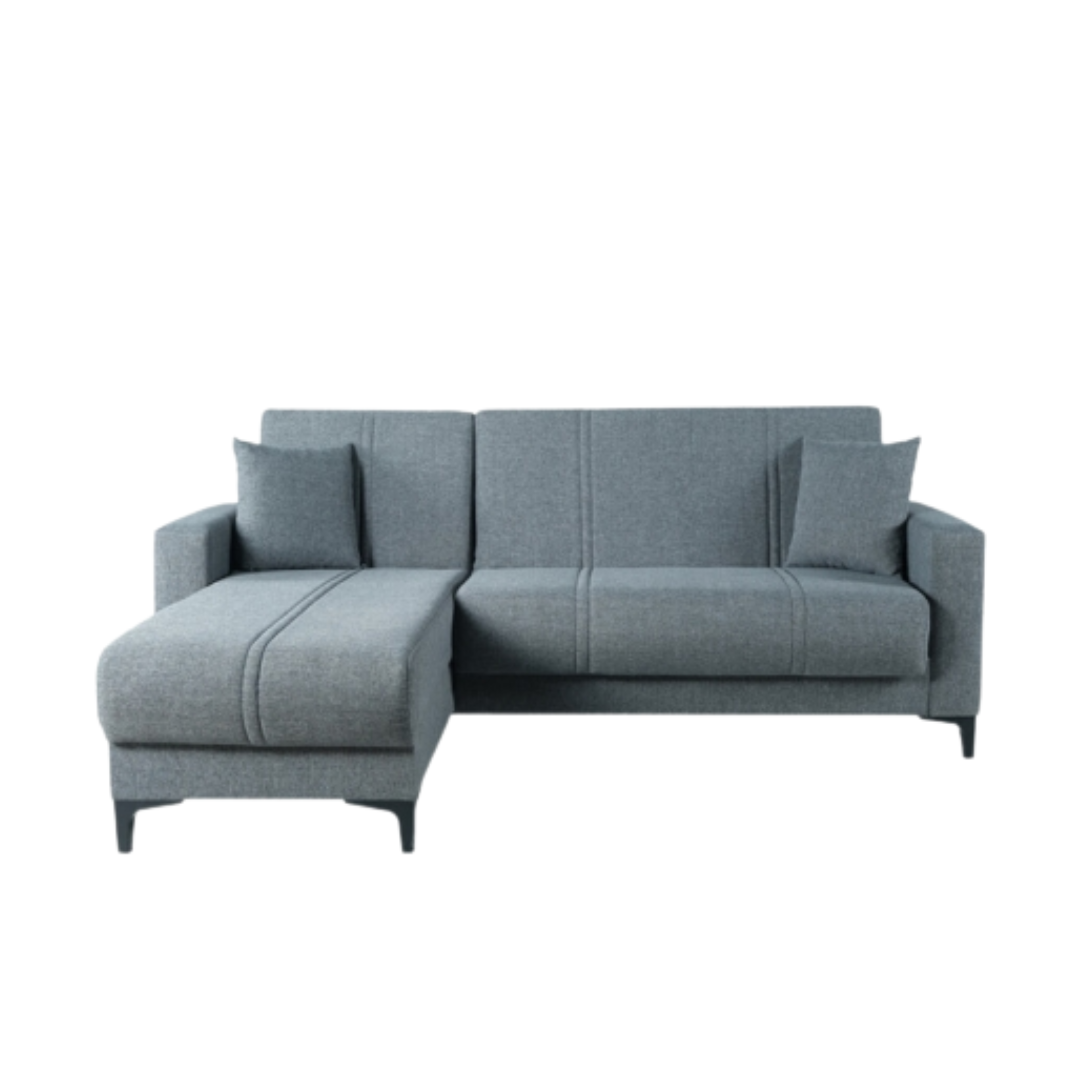"Bravo Bacos" fabric sofa with storage drawer and two cushions